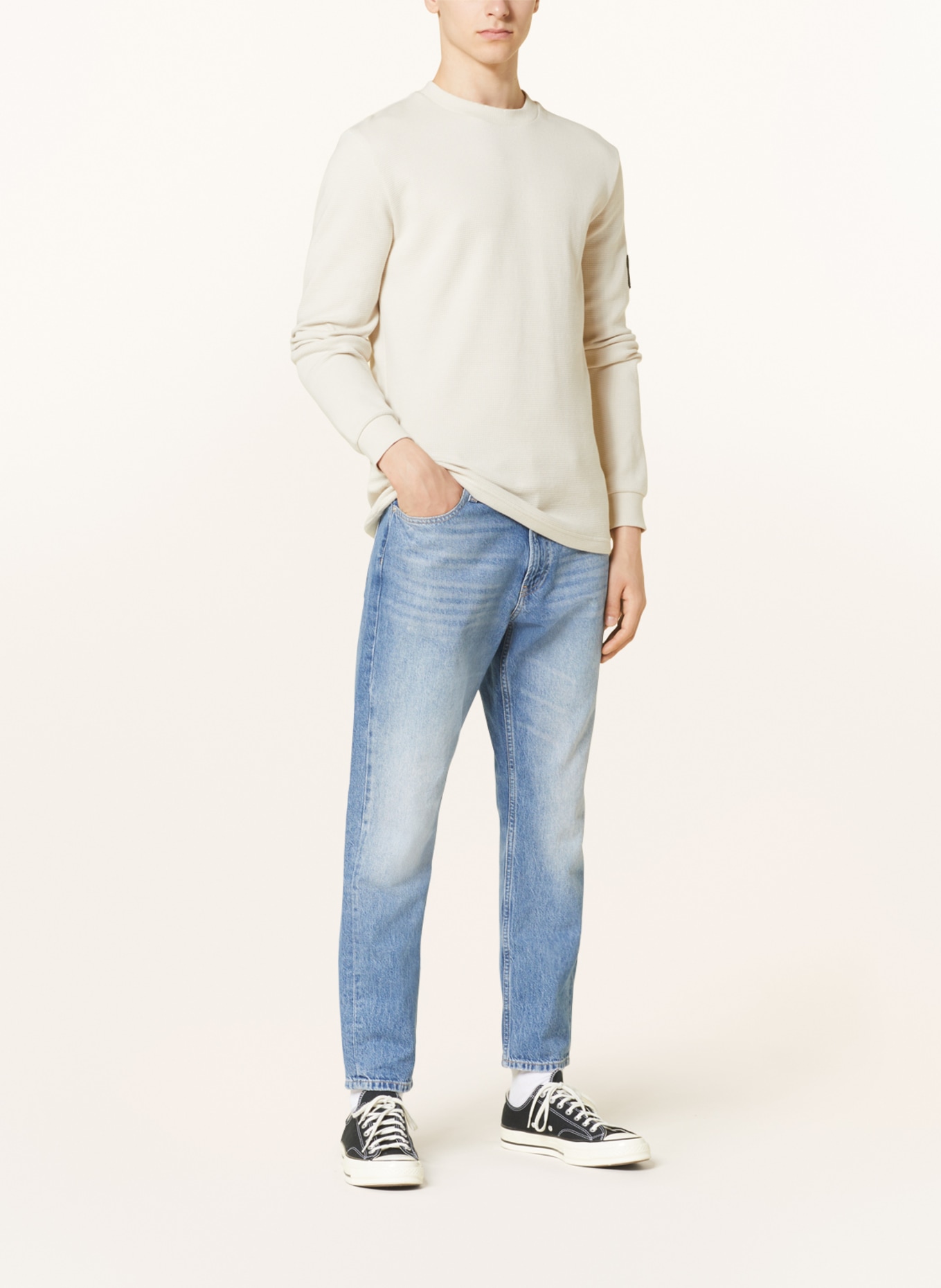 Calvin Klein Jeans Tričko s dlouhým rukávem, Barva: KRÉMOVÁ (Obrázek 2)