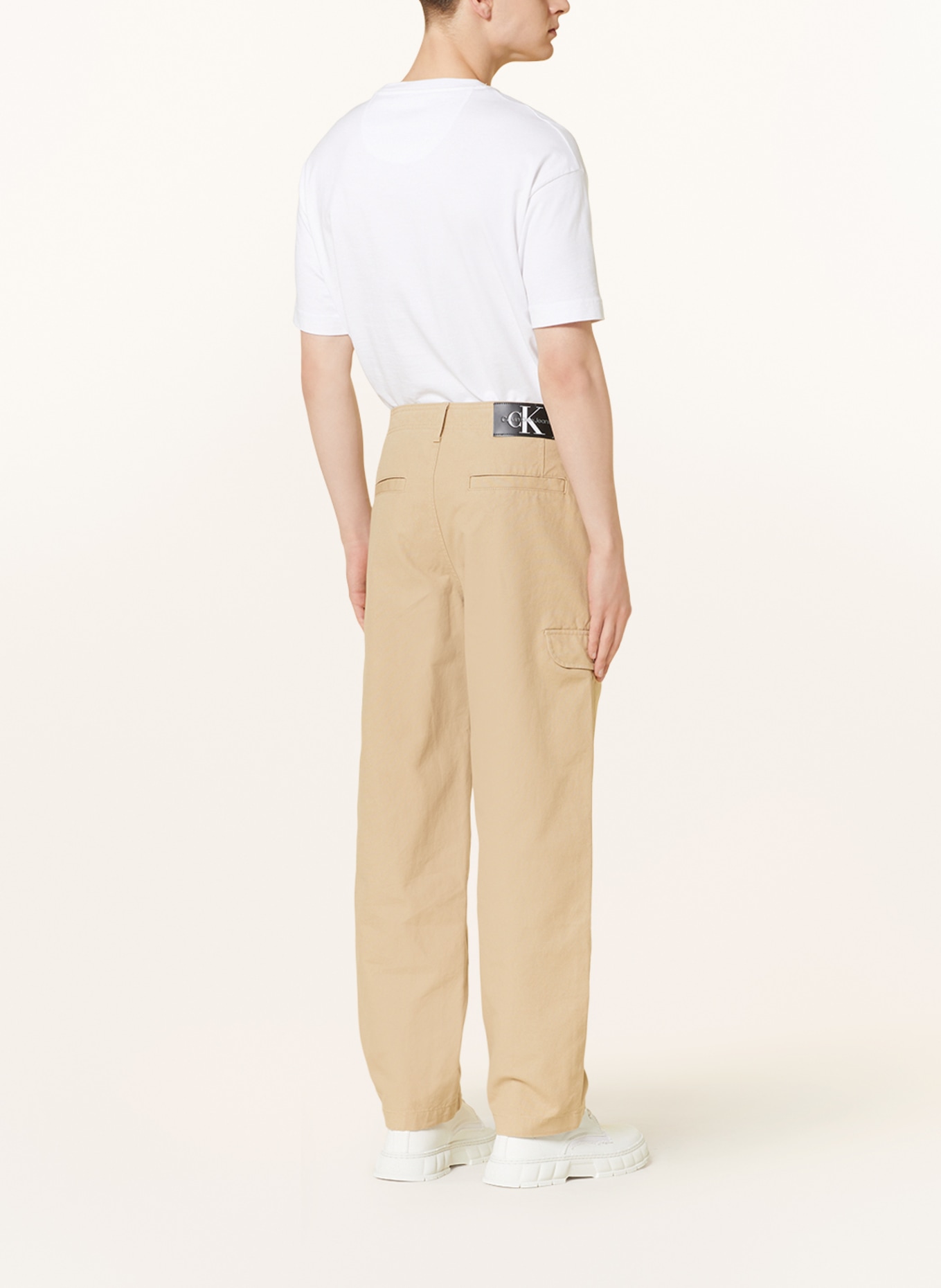 Calvin Klein Jeans Jeansy bojówki regular fit, Kolor: JASNOBRĄZOWY (Obrazek 3)