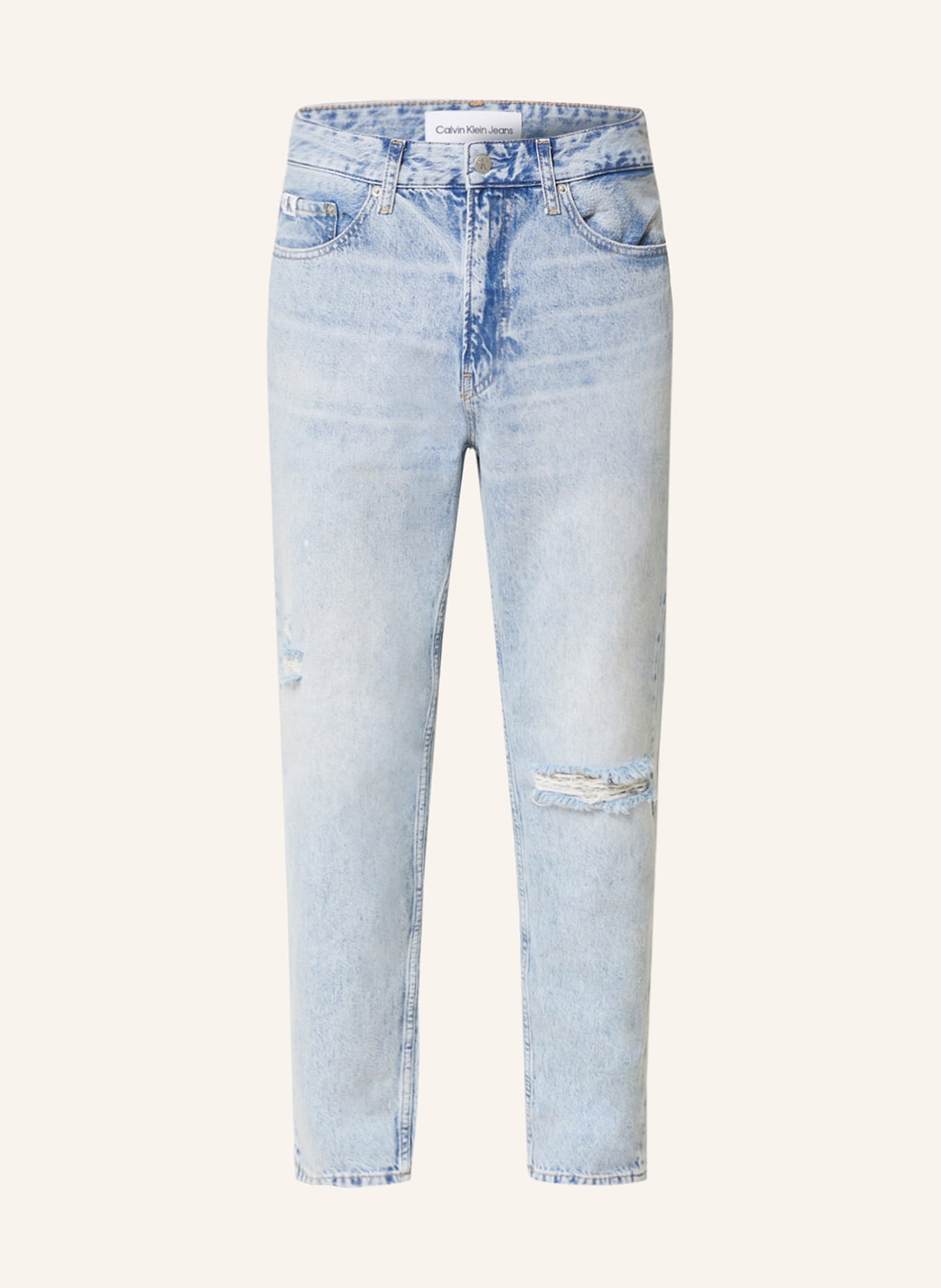Calvin Klein Jeans Destroyed Jeans Regular Taper Fit, Farbe: 1A4 DENIM MEDIUM (Bild 1)