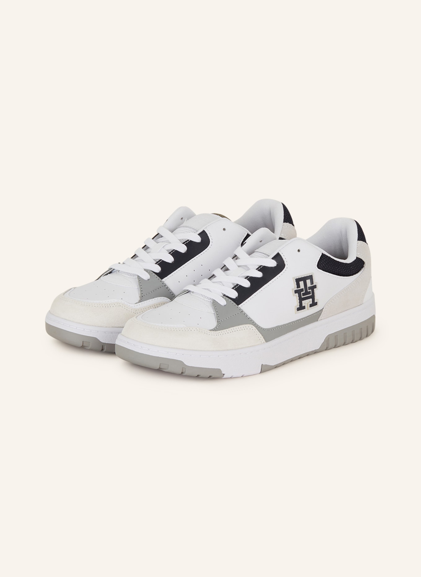 TOMMY HILFIGER Sneakers, Color: WHITE/ DARK BLUE/ LIGHT GRAY (Image 1)