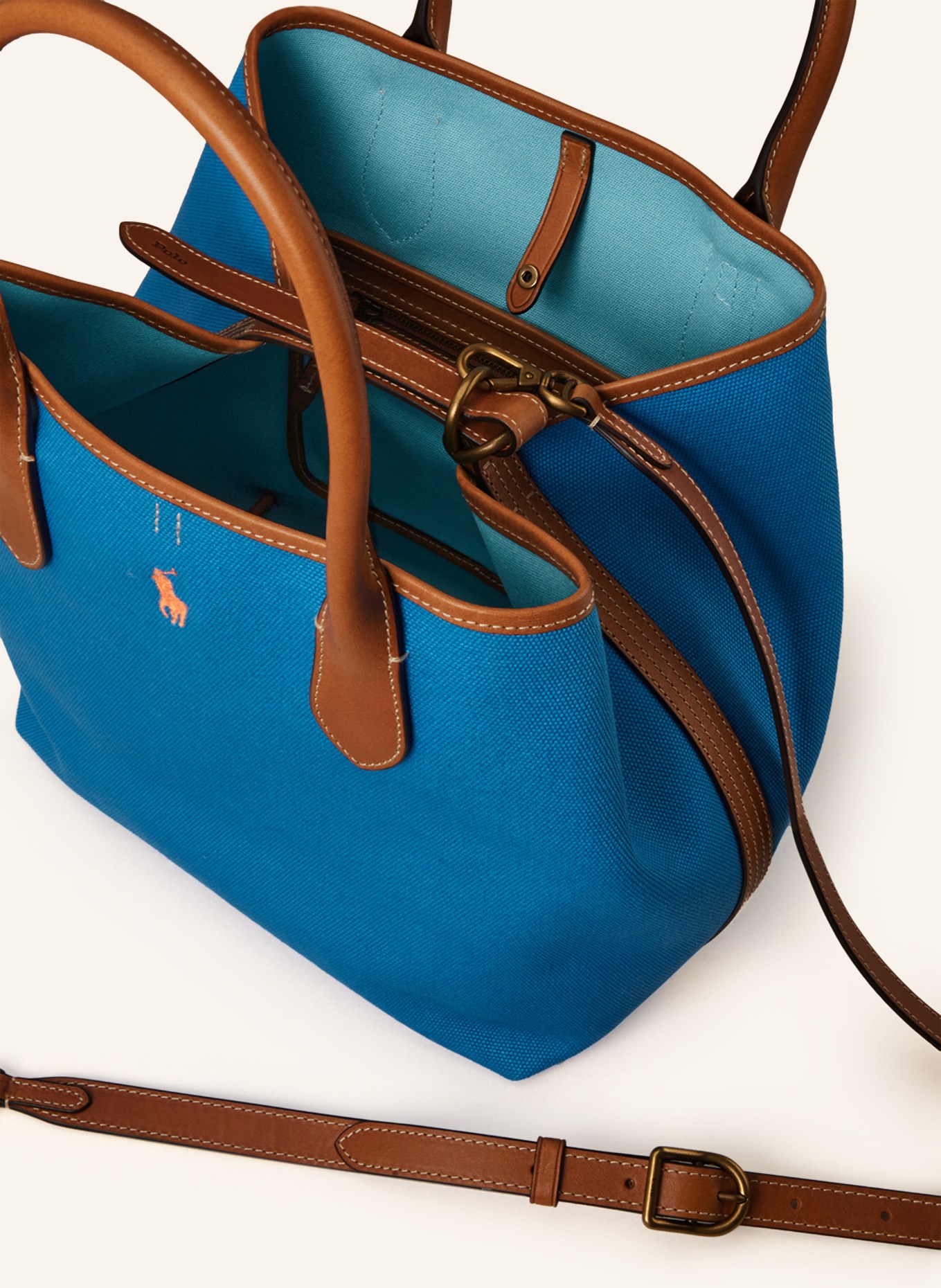 POLO RALPH LAUREN Shopper: BLAU / COGNAC