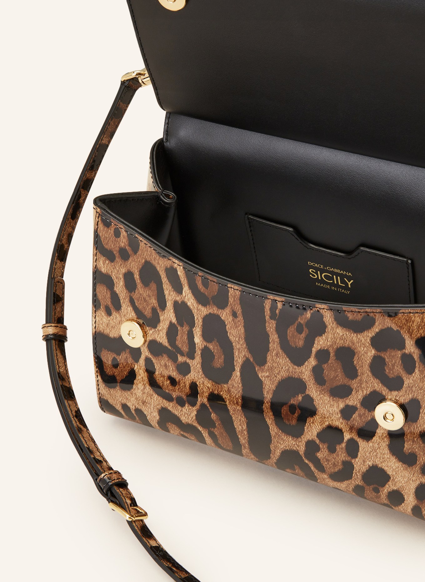 DOLCE & GABBANA Handbag SICILY SMALL, Color: BROWN/ BLACK (Image 3)