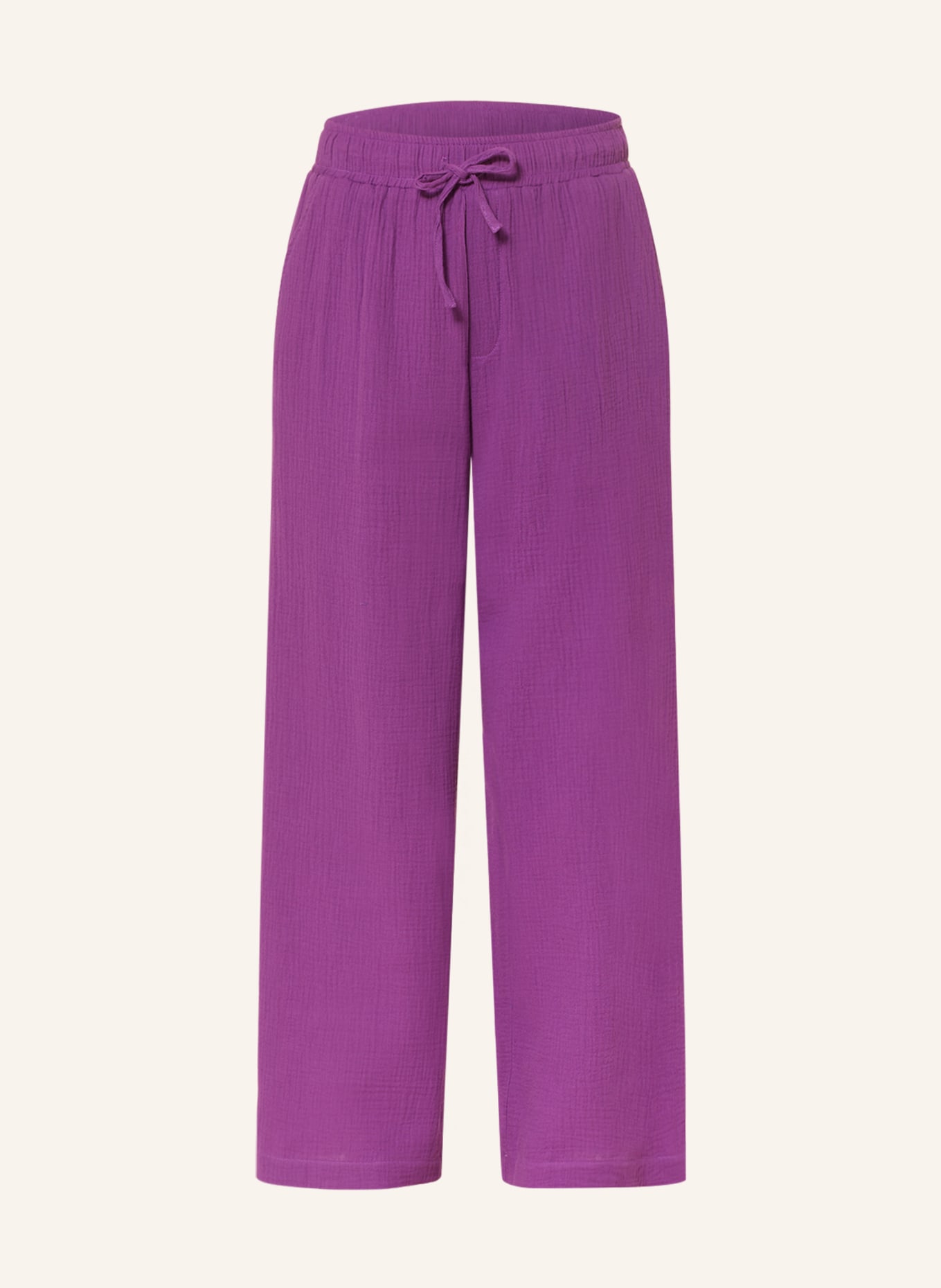 darling harbour Wide leg trousers made of muslin, Color: Orchidee (Image 1)