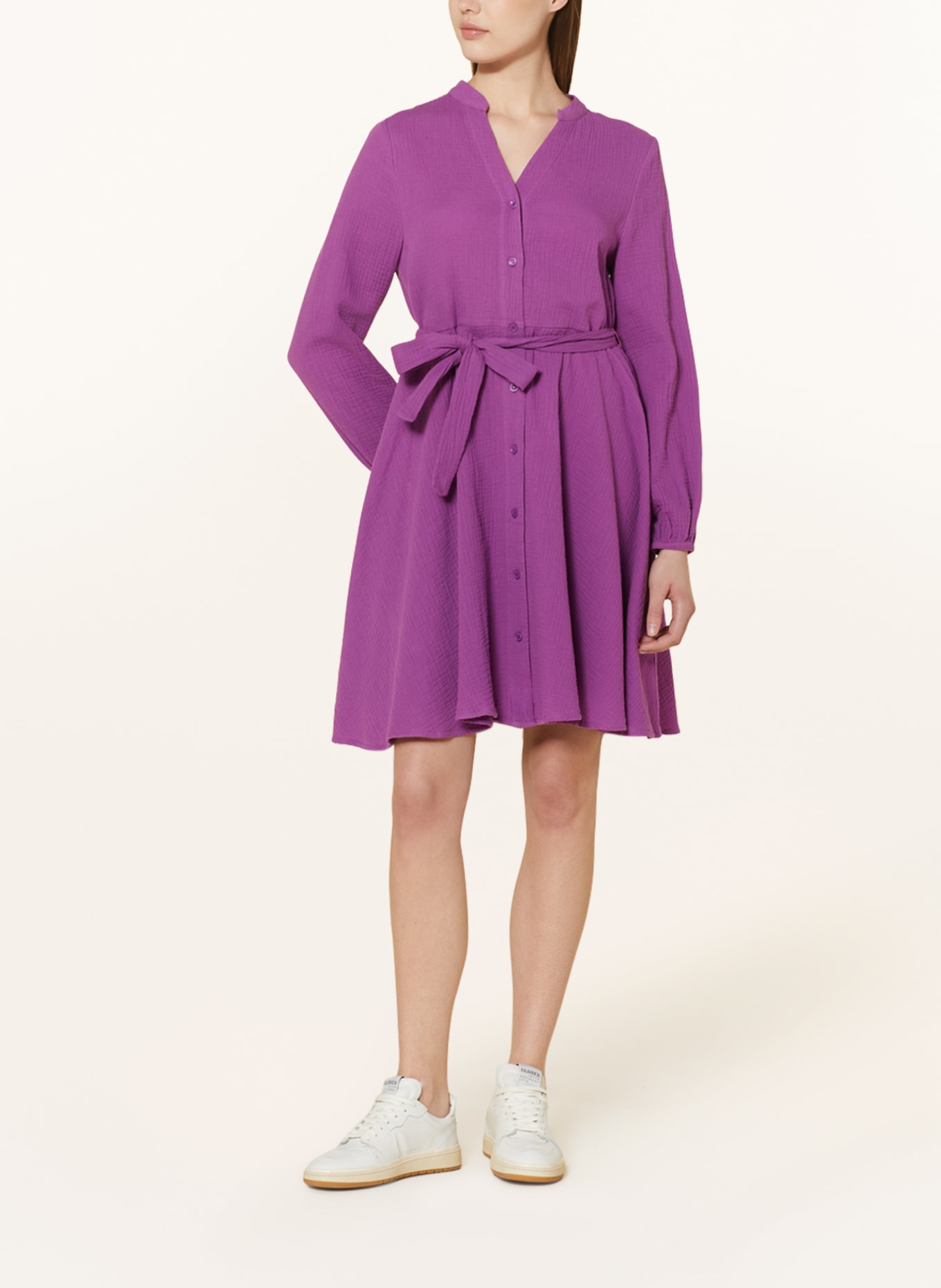 darling harbour Hemdblusenkleid aus Musselin: Orchidee