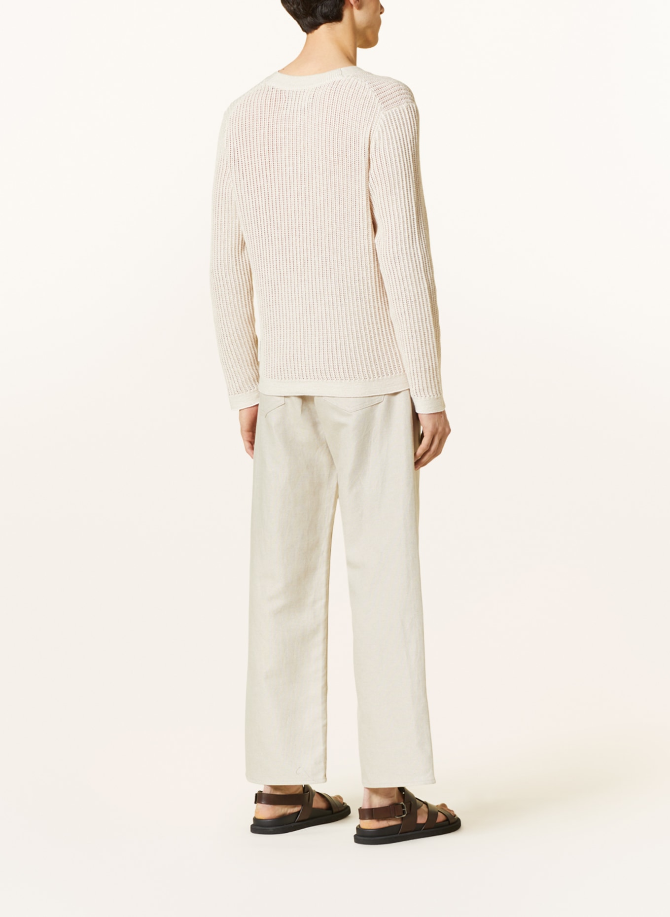 TIGER OF SWEDEN Trousers TILLE regular fit with linen, Color: CREAM (Image 3)
