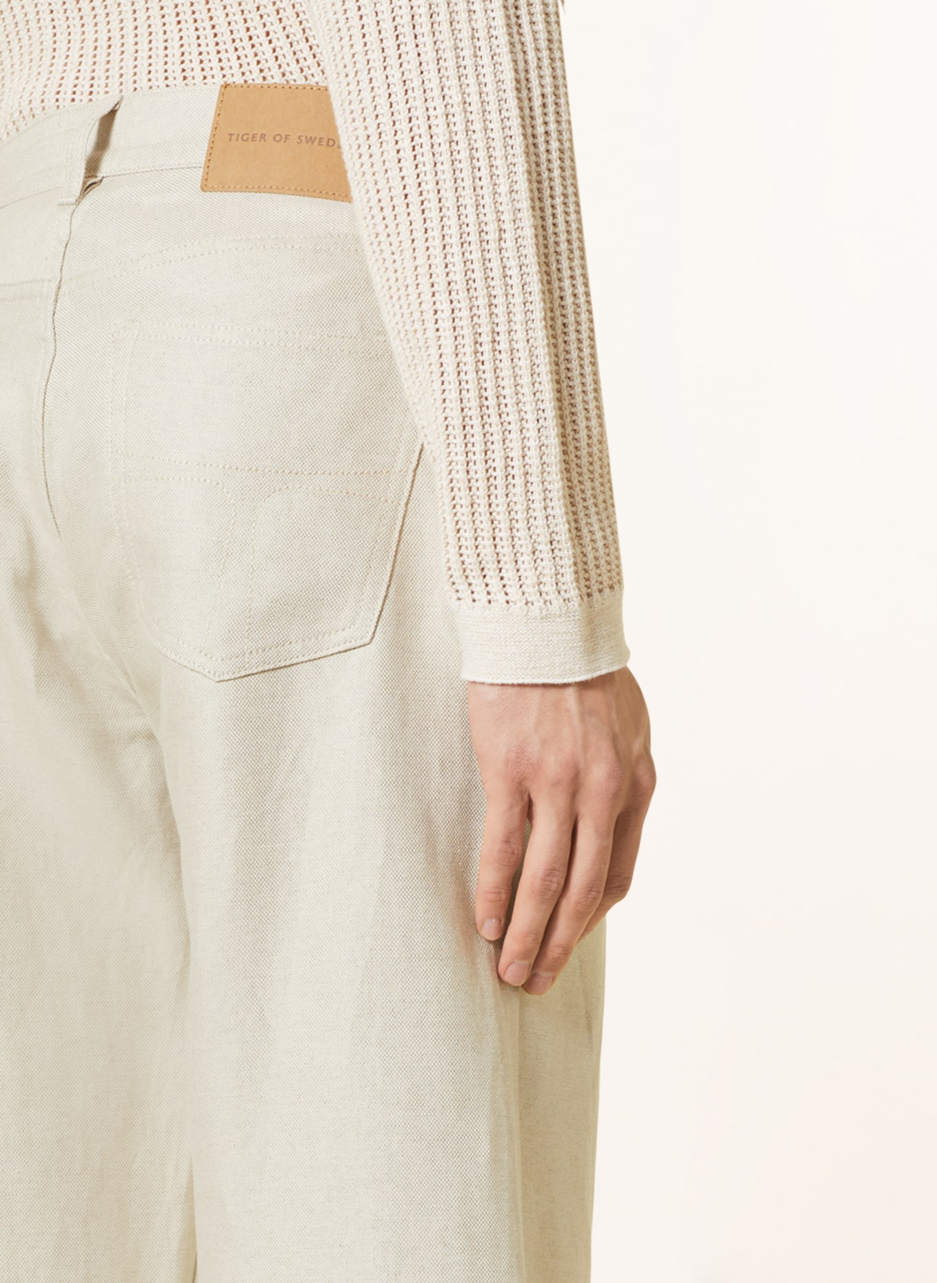 TIGER OF SWEDEN Trousers TILLE regular fit with linen, Color: CREAM (Image 6)