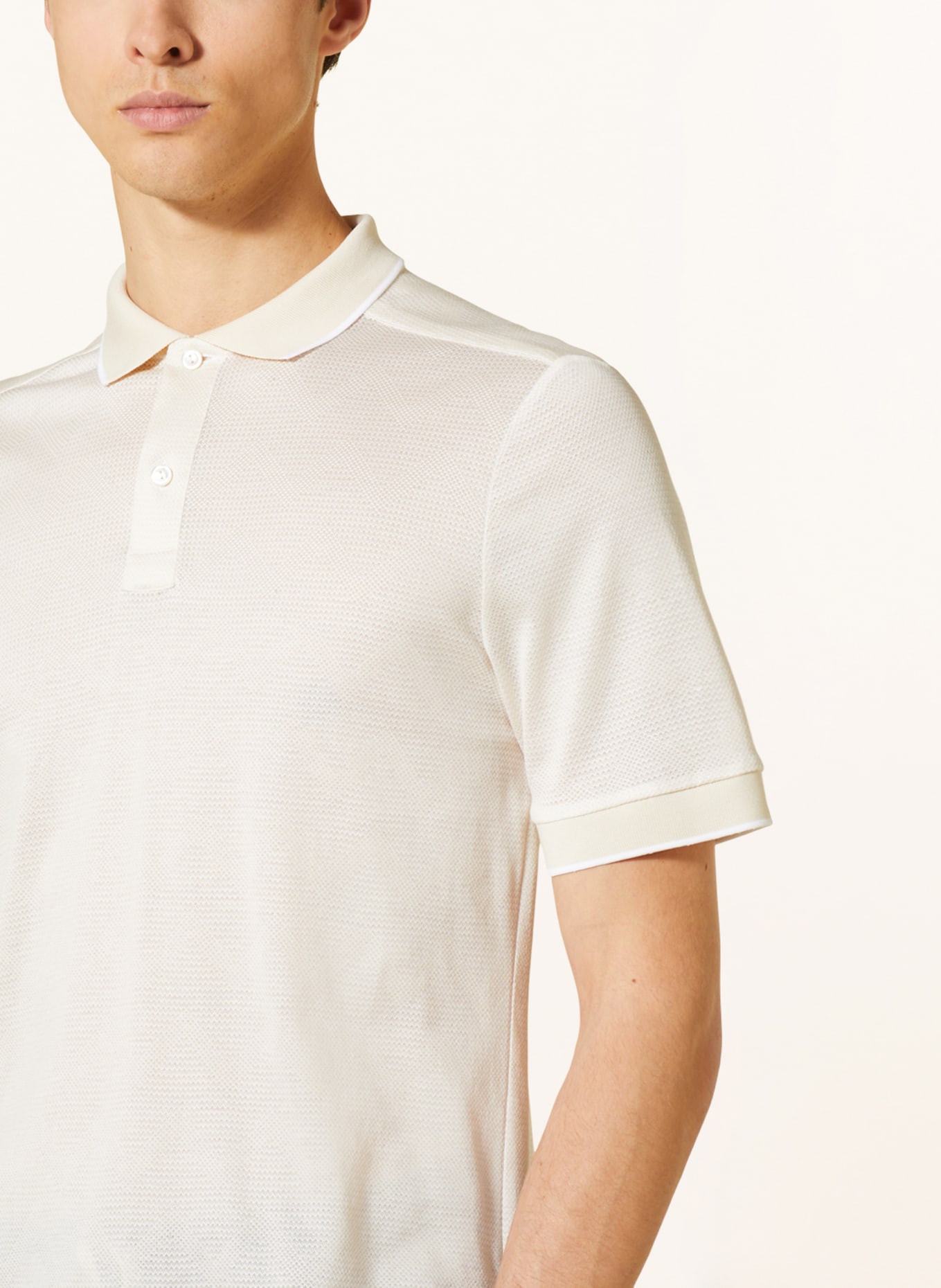 ETON Polo shirt slim fit, Color: CREAM (Image 4)