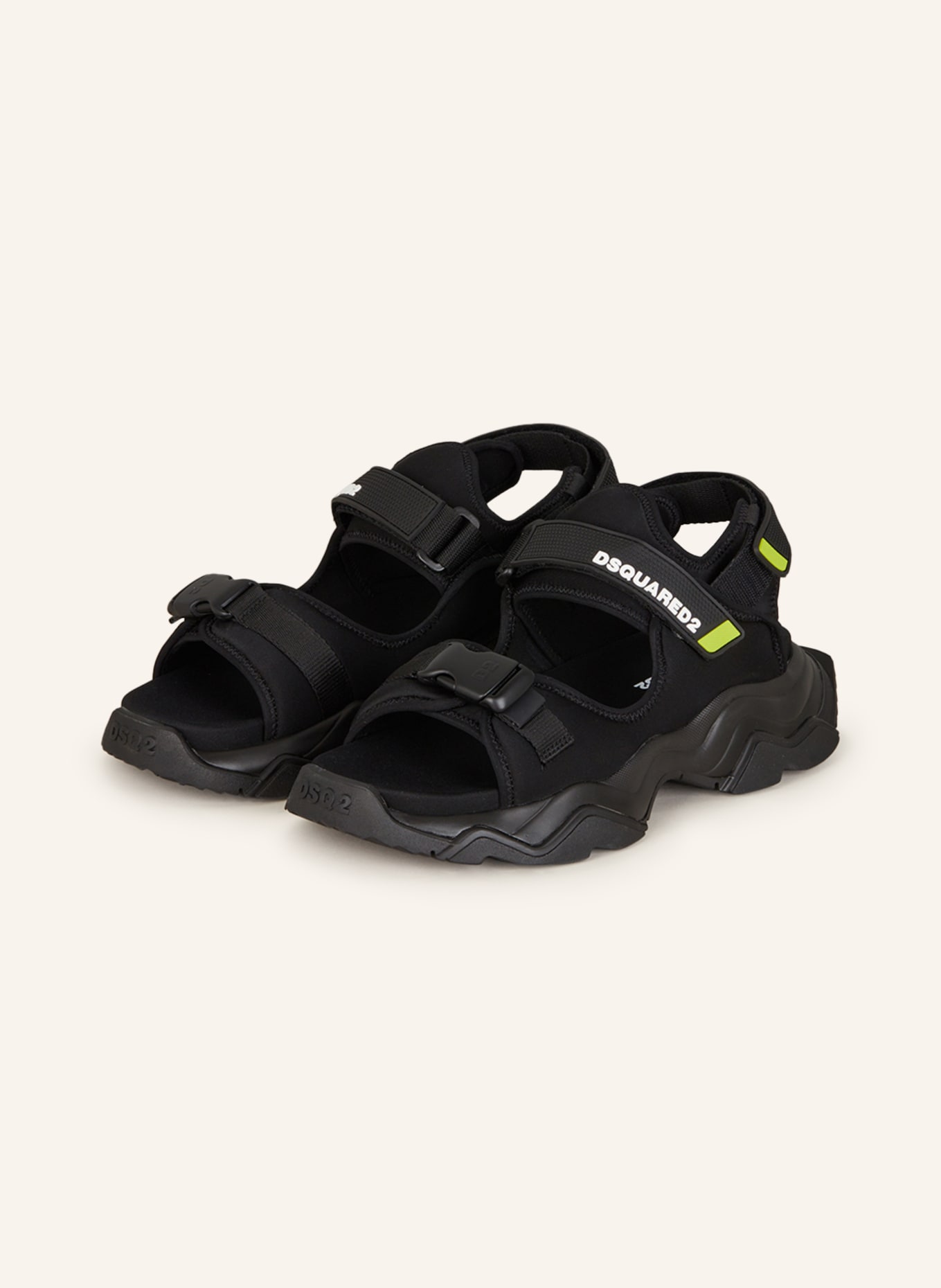 DSQUARED2 Sandals NEOPRENE, Color: BLACK (Image 1)