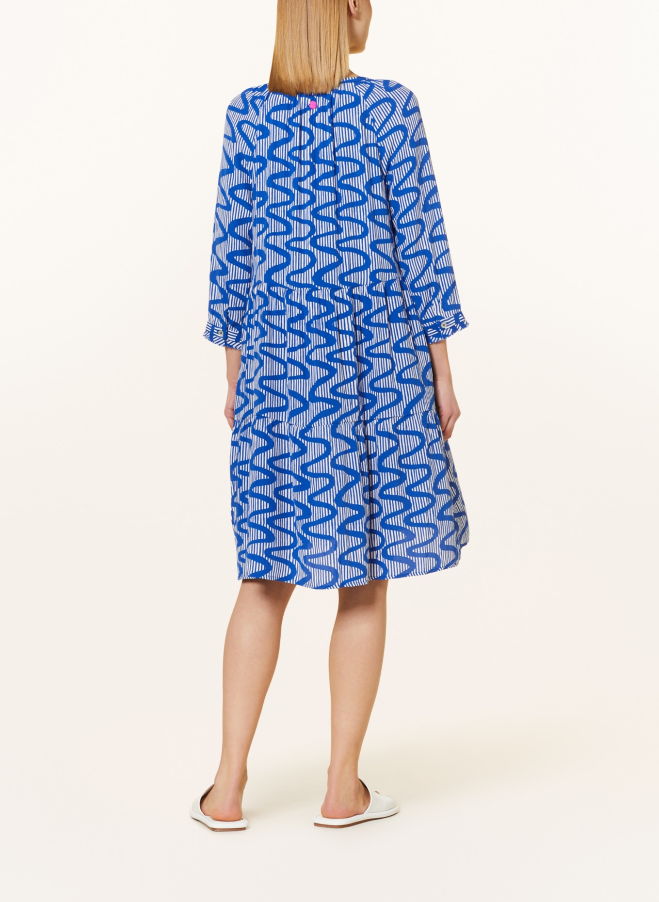 LIEBLINGSSTÜCK Dress EMELINEL with 3/4 sleeves, Color: BLUE/ WHITE (Image 3)