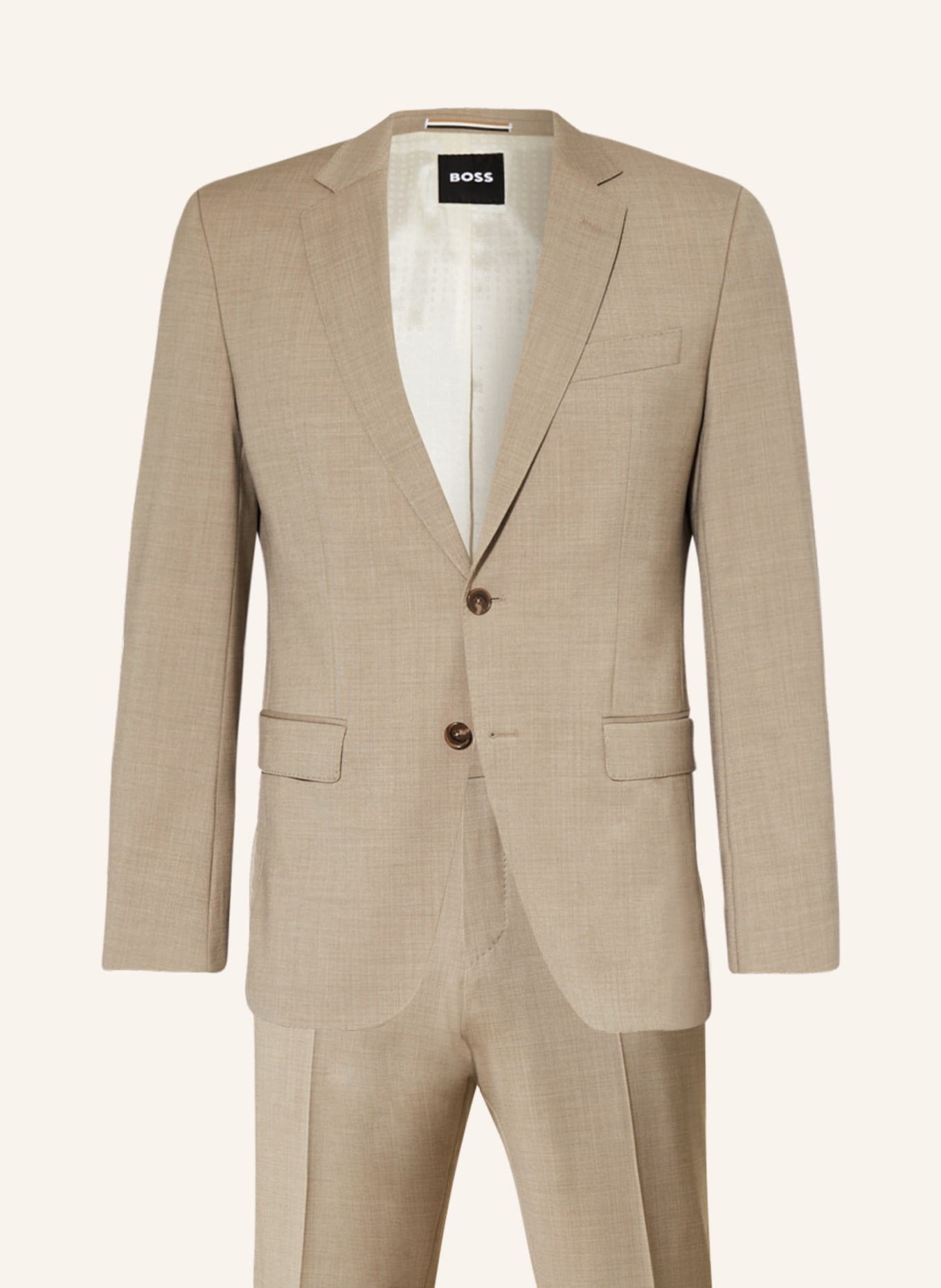 BOSS Anzug H-HUGE Slim Fit, Farbe: BEIGE (Bild 1)