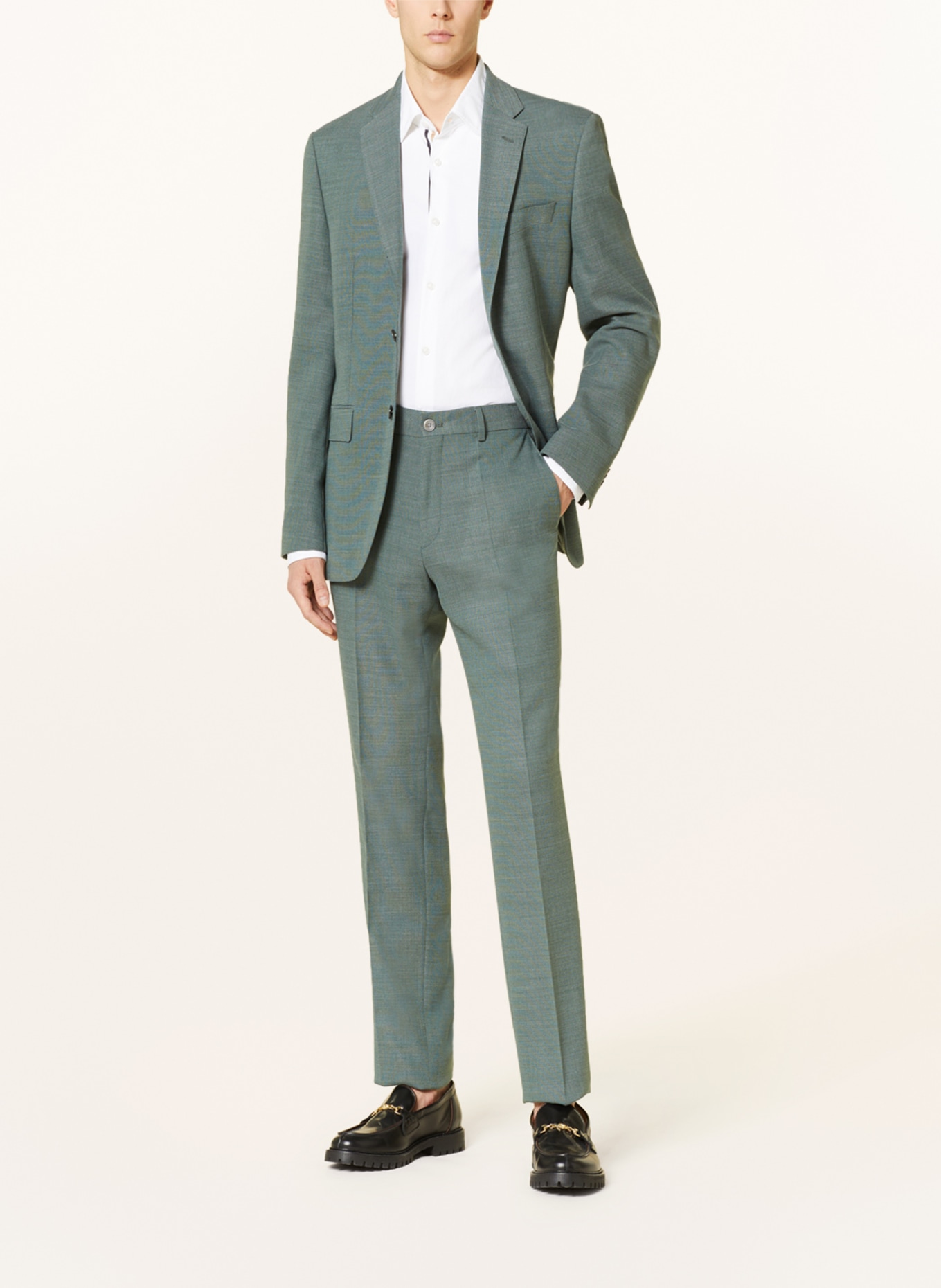 BOSS Oblekové kalhoty H LENON 224 Regular Fit, Barva: 343 OPEN GREEN (Obrázek 2)