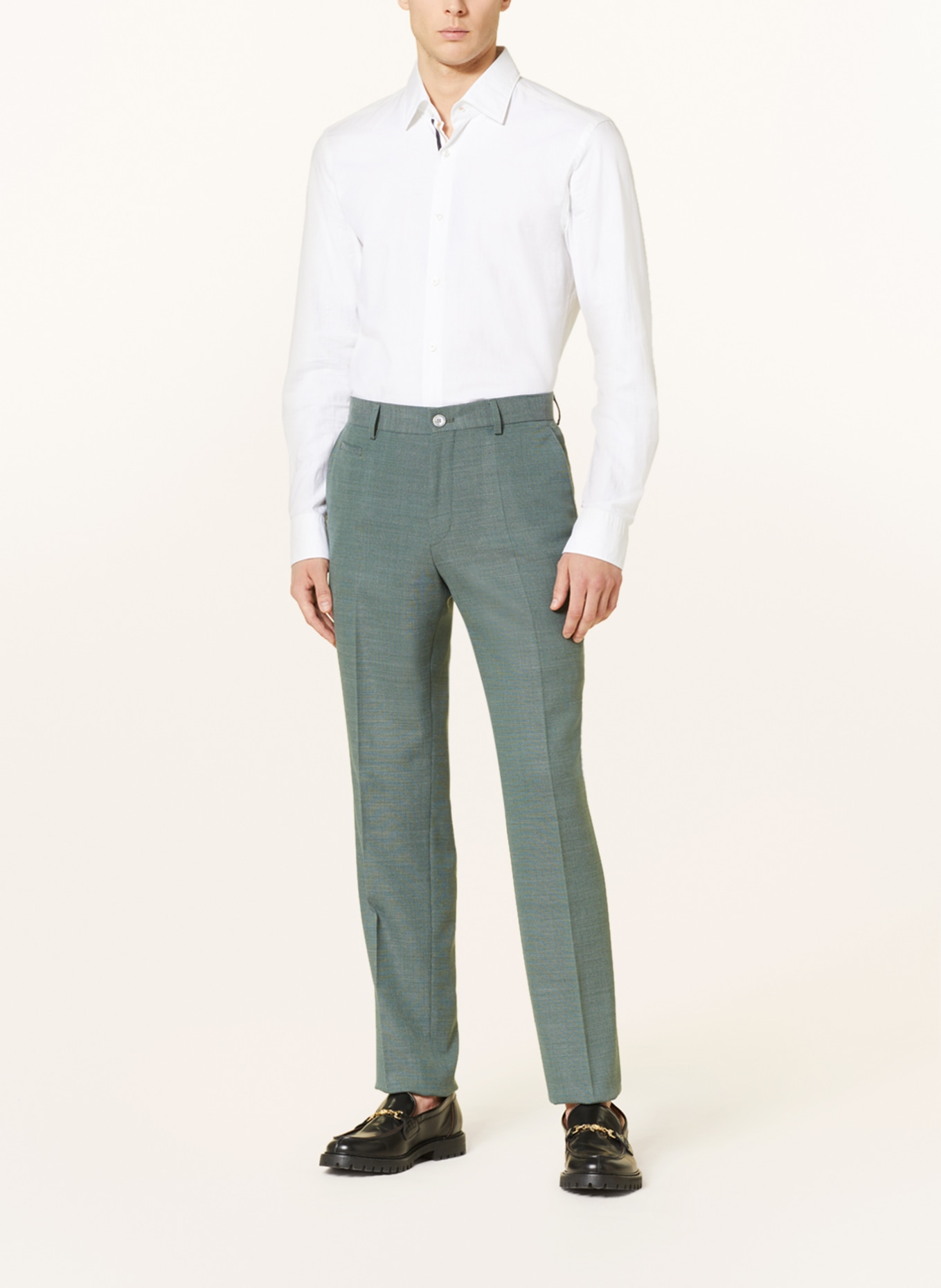 BOSS Oblekové kalhoty H LENON 224 Regular Fit, Barva: 343 OPEN GREEN (Obrázek 3)
