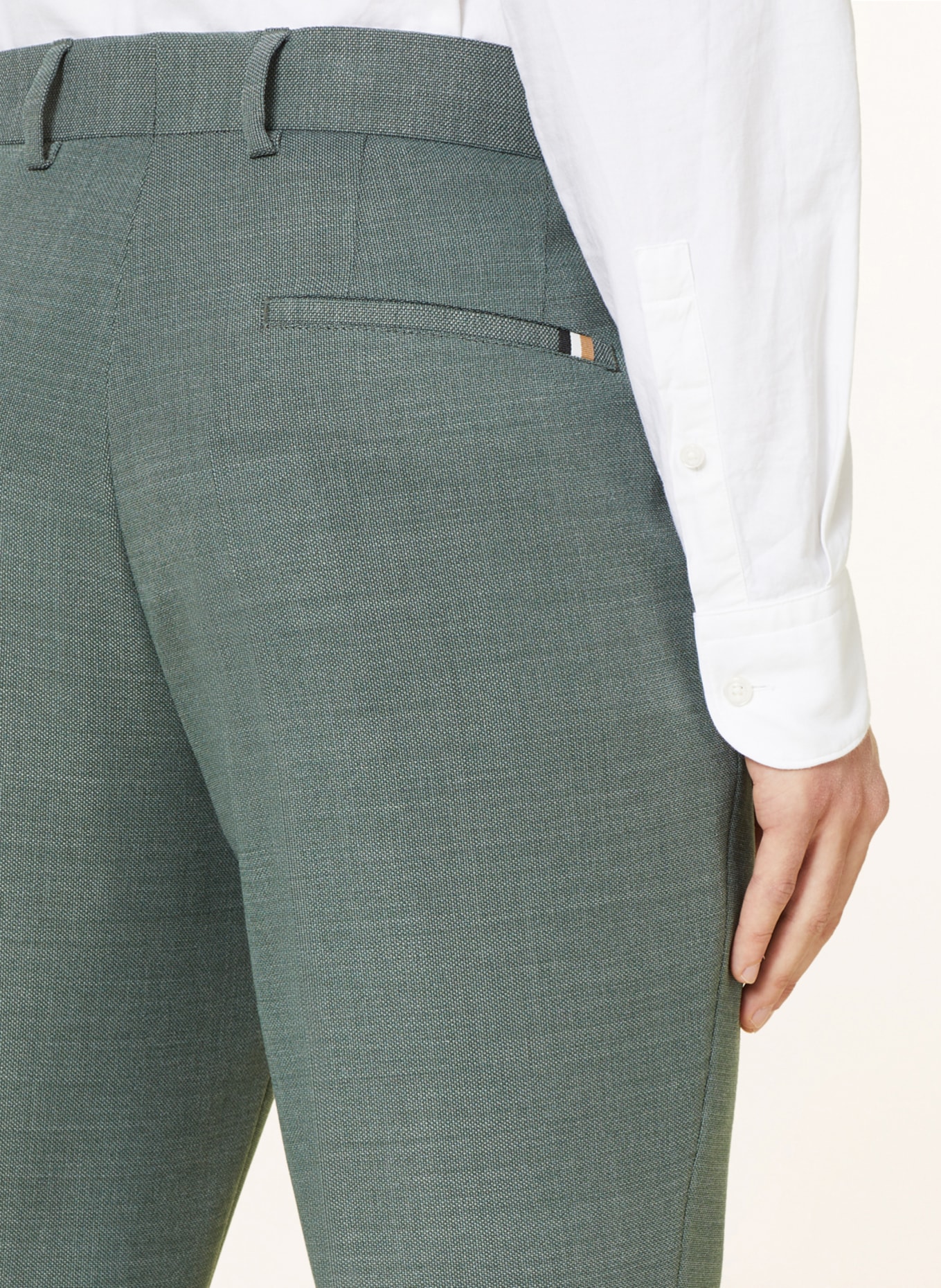 BOSS Oblekové kalhoty H LENON 224 Regular Fit, Barva: 343 OPEN GREEN (Obrázek 6)