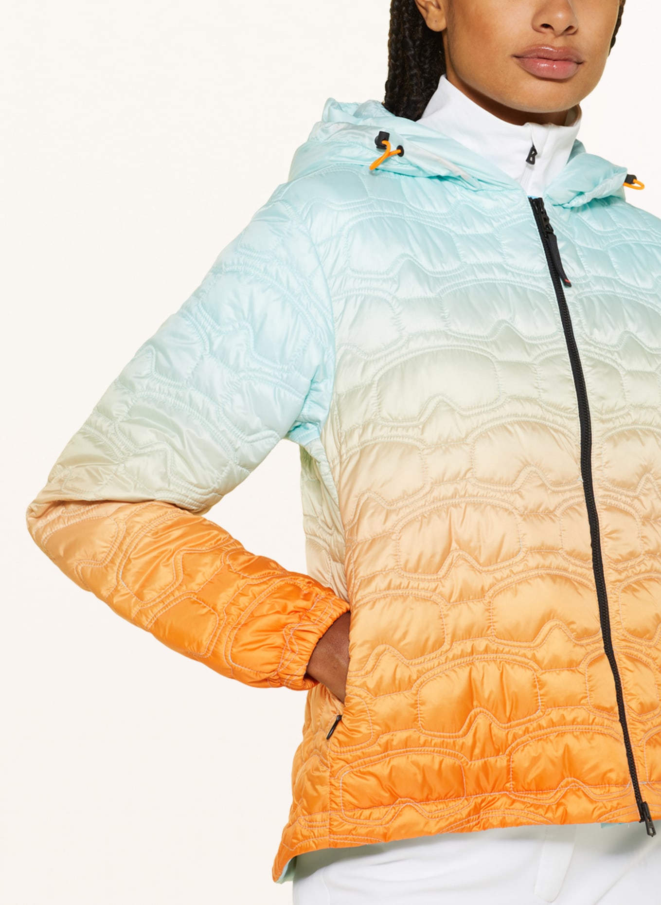 FIRE+ICE Quilted jacket ACOLA, Color: MINT/ ORANGE (Image 5)