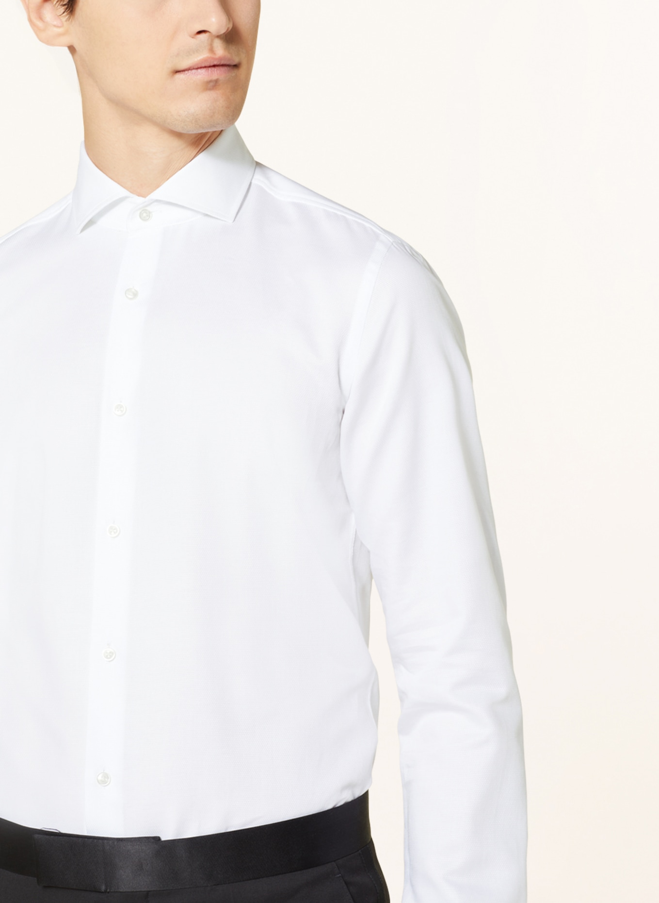 BOSS Shirt HANK slim fit with French cuffs, Color: WHITE (Image 4)