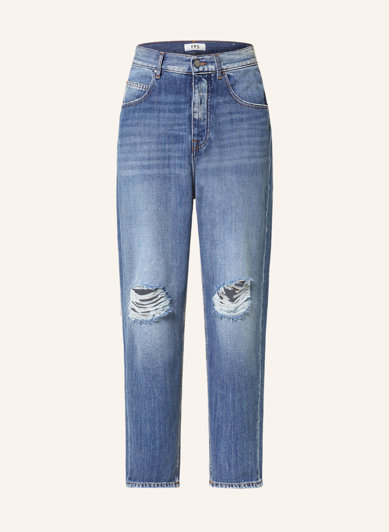 YOUNG POETS Destroyed Jeans TONI Tapered Fit, Farbe: 518 light blue (Bild 1)