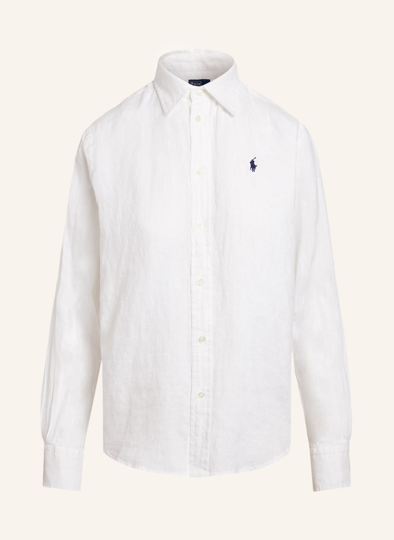 POLO RALPH LAUREN Shirt blouse made of linen, Color: WHITE (Image 1)