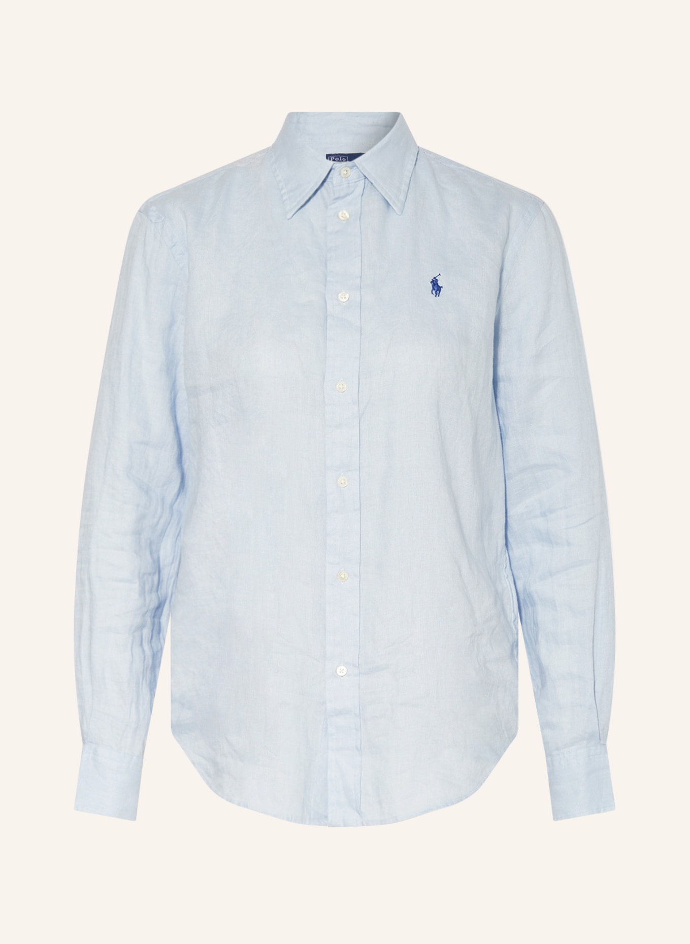 POLO RALPH LAUREN Shirt blouse made of linen: LIGHT BLUE