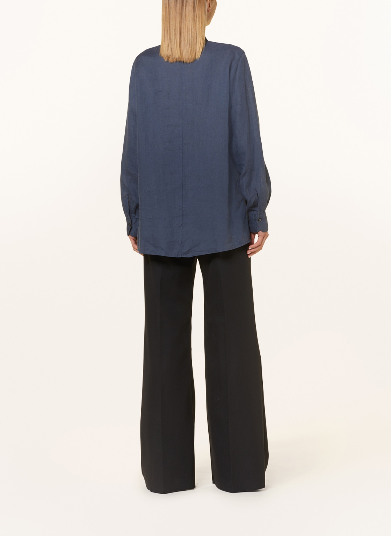 rossana diva Linen blouse, Color: DARK GRAY (Image 3)