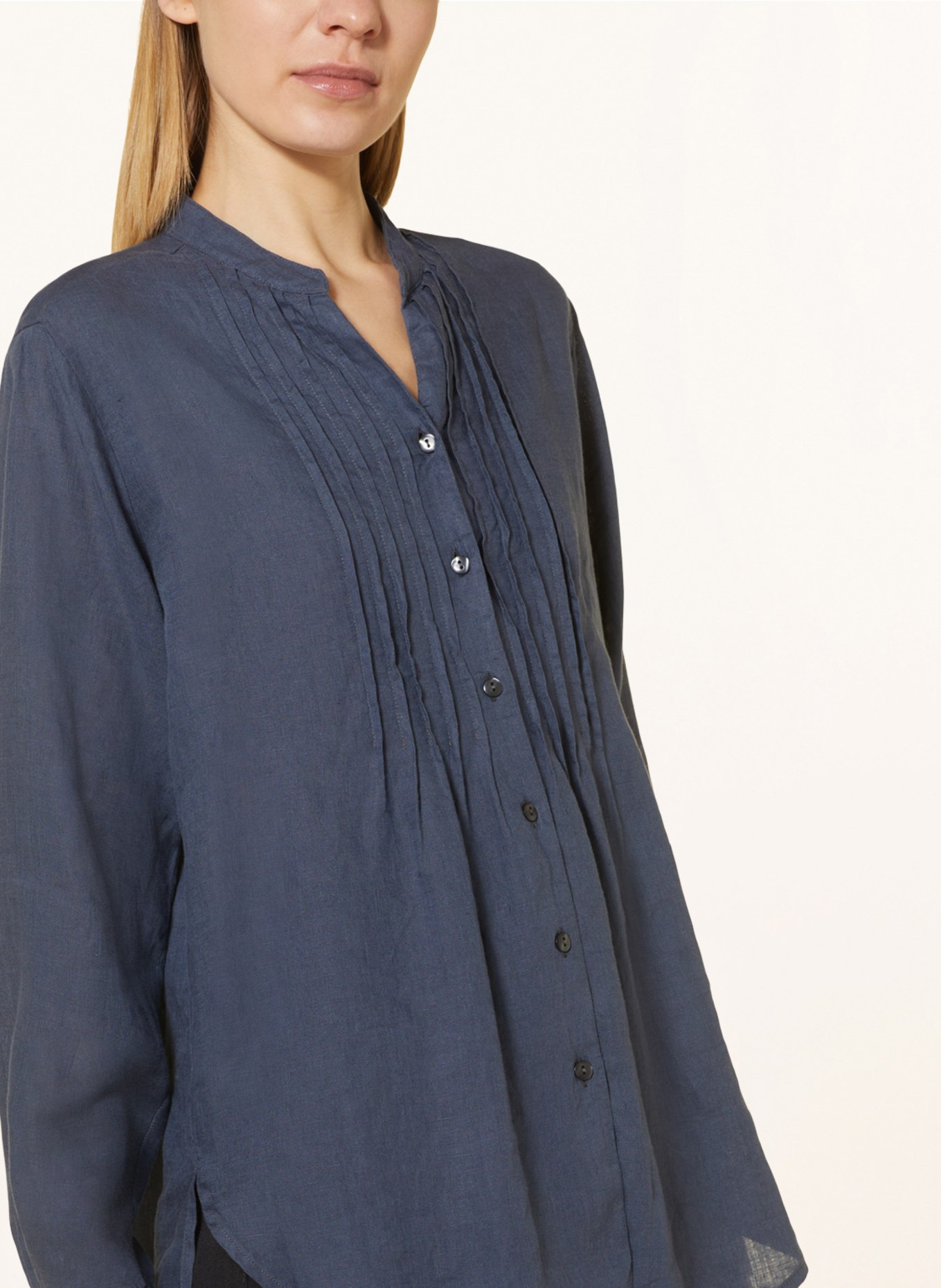 rossana diva Linen blouse, Color: DARK GRAY (Image 4)
