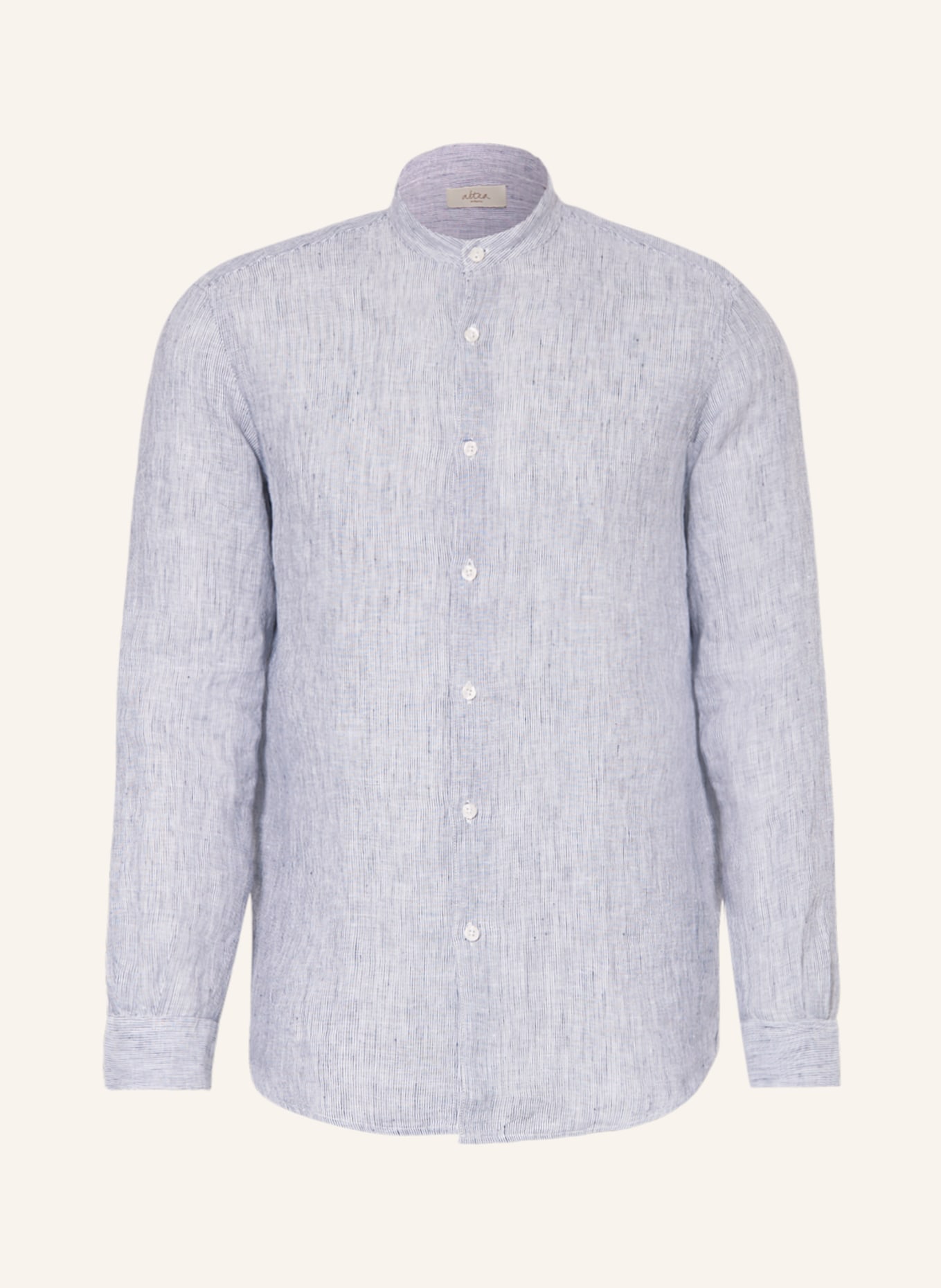 altea Leinenhemd Regular Fit mit Stehkragen, Farbe: DUNKELBLAU/ WEISS (Bild 1)
