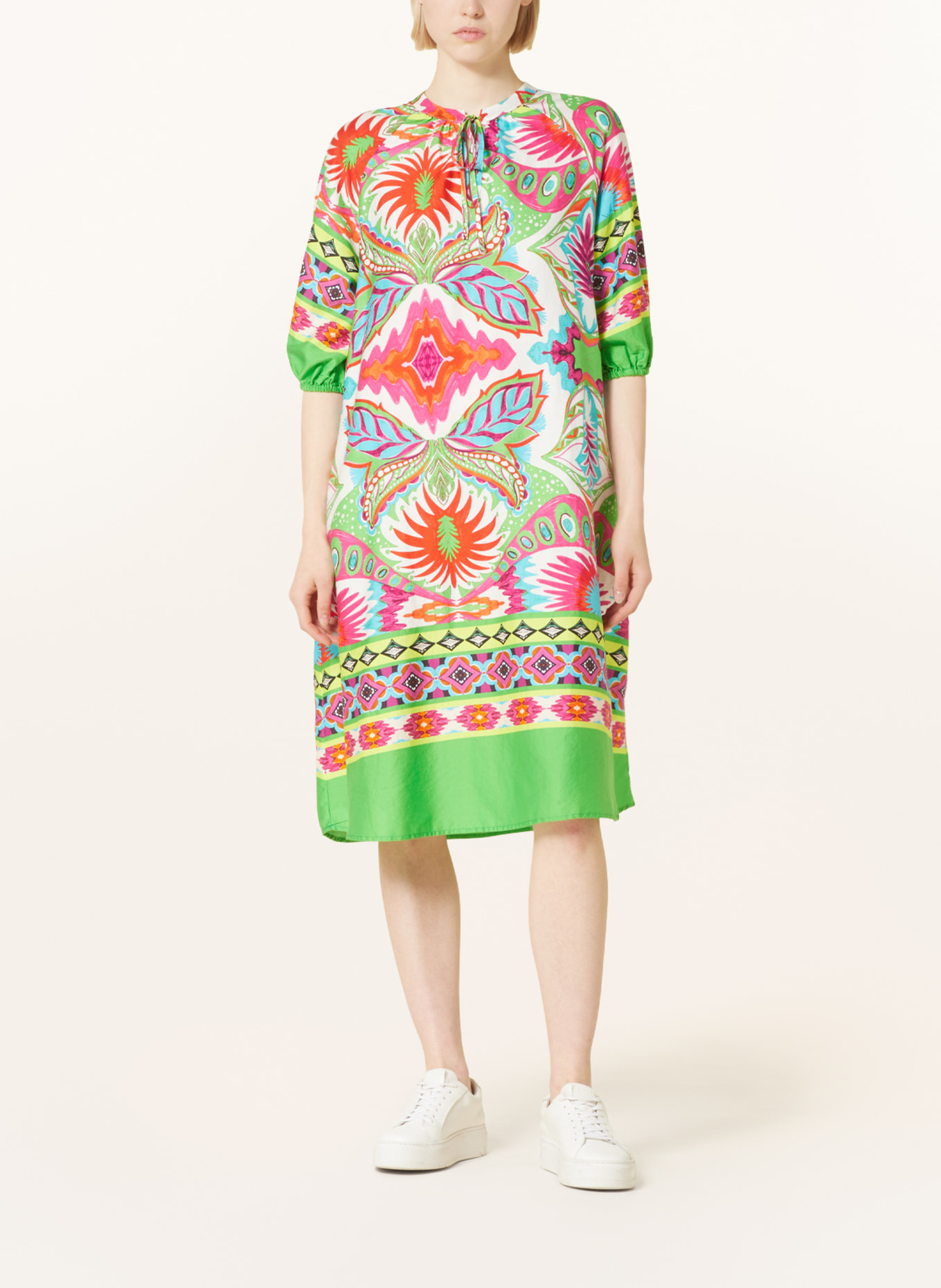 Emily VAN DEN BERGH Dress with 3/4 sleeves, Color: GREEN/ PURPLE/ TURQUOISE (Image 2)