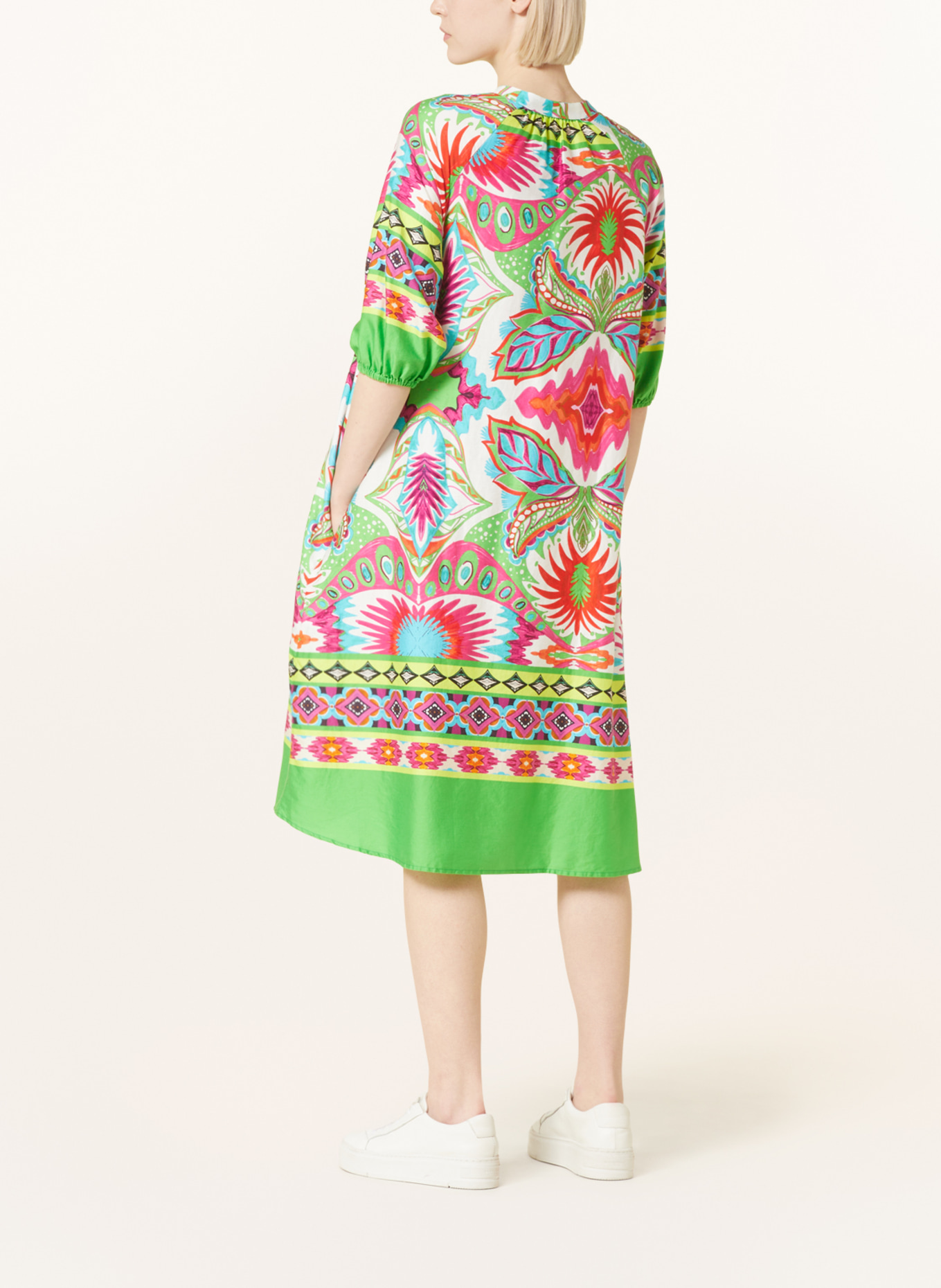 Emily VAN DEN BERGH Dress with 3/4 sleeves, Color: GREEN/ PURPLE/ TURQUOISE (Image 3)