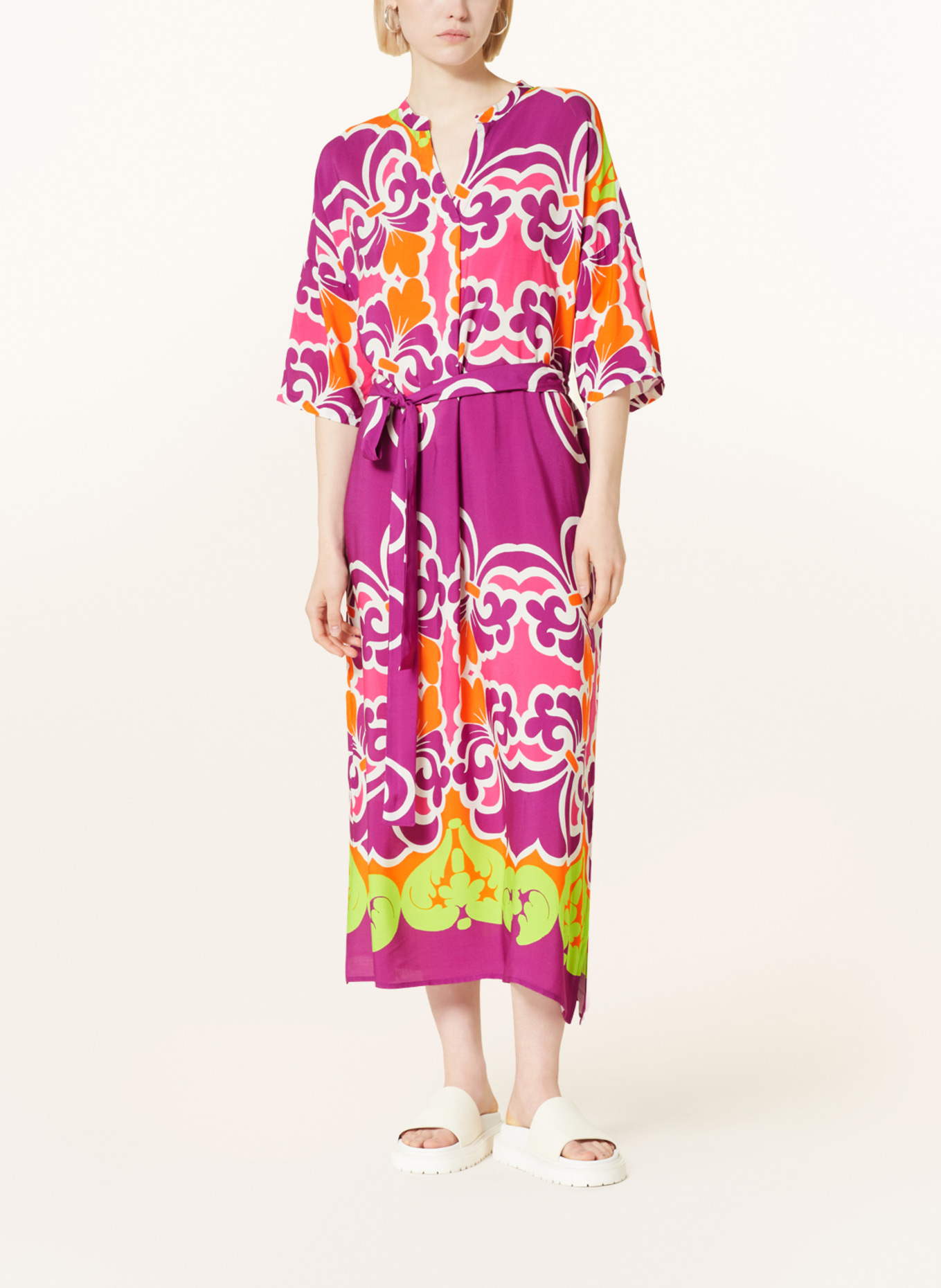 Emily VAN DEN BERGH Dress with 3/4 sleeves, Color: PURPLE/ ORANGE/ PINK (Image 2)