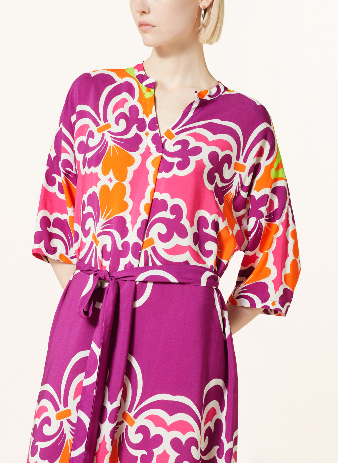 Emily VAN DEN BERGH Dress with 3/4 sleeves, Color: PURPLE/ ORANGE/ PINK (Image 4)