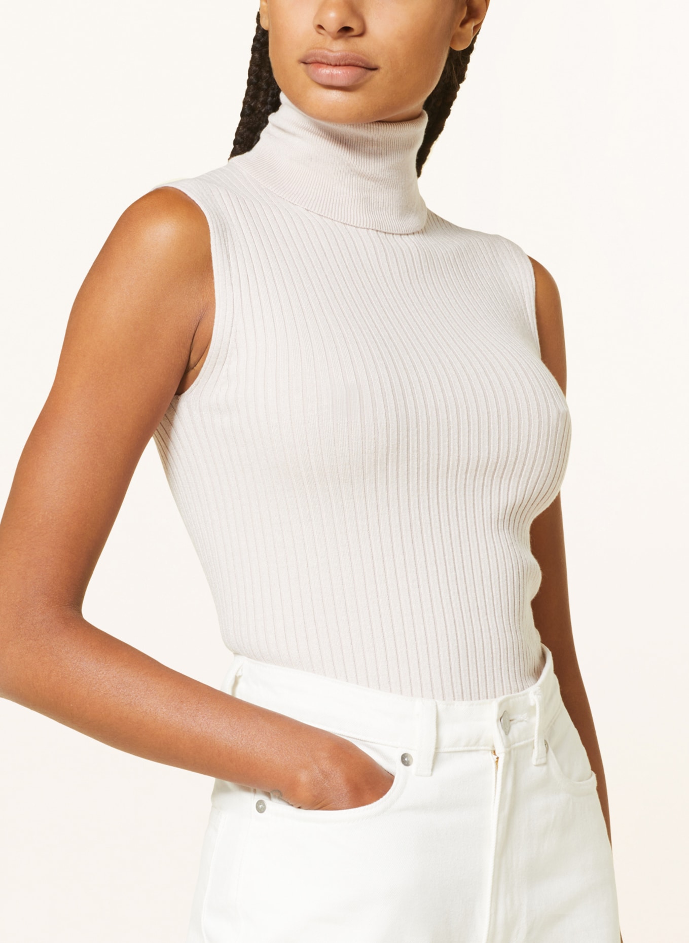 darling harbour Knit top, Color: CREAM (Image 4)