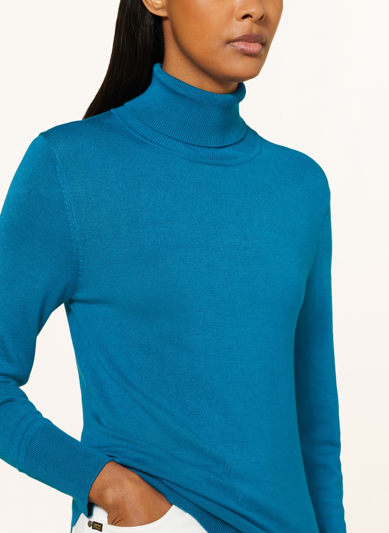 darling harbour Turtleneck sweater, Color: PETROL (Image 4)