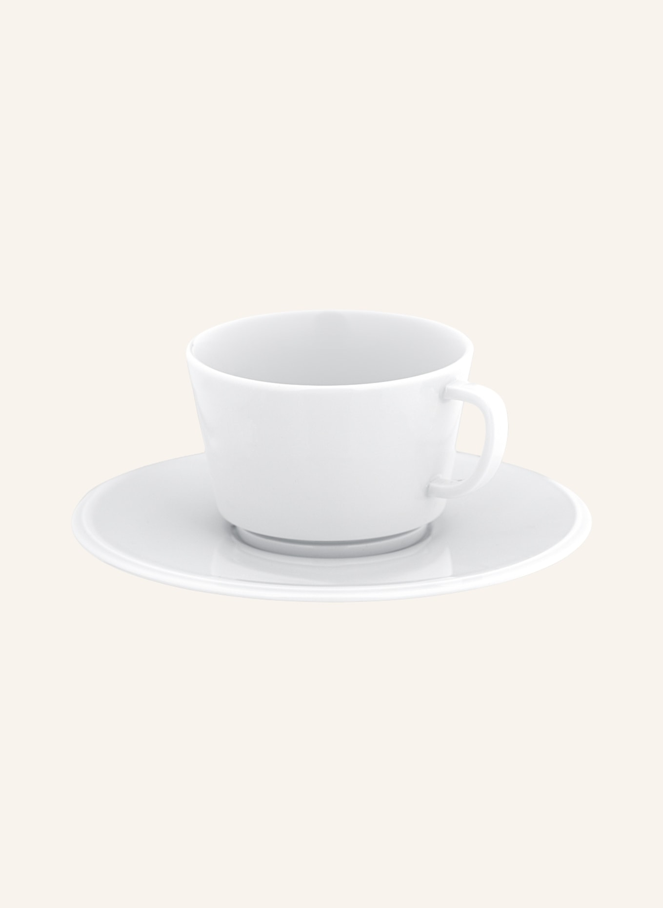 MEISSEN PORZELLAN-MANUFAKTUR Cappuccino cup VITRUV PUR with saucer, Color: WHITE (Image 1)
