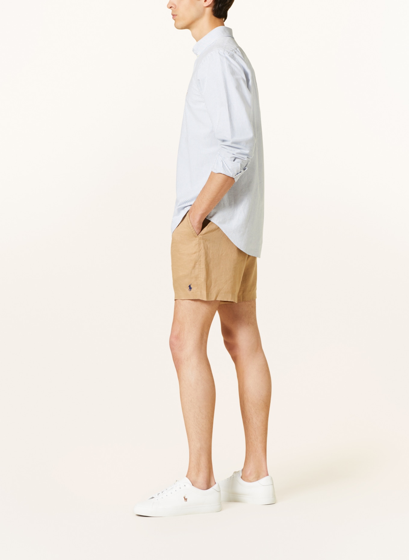 POLO RALPH LAUREN Linen shorts classic fit, Color: KHAKI (Image 4)