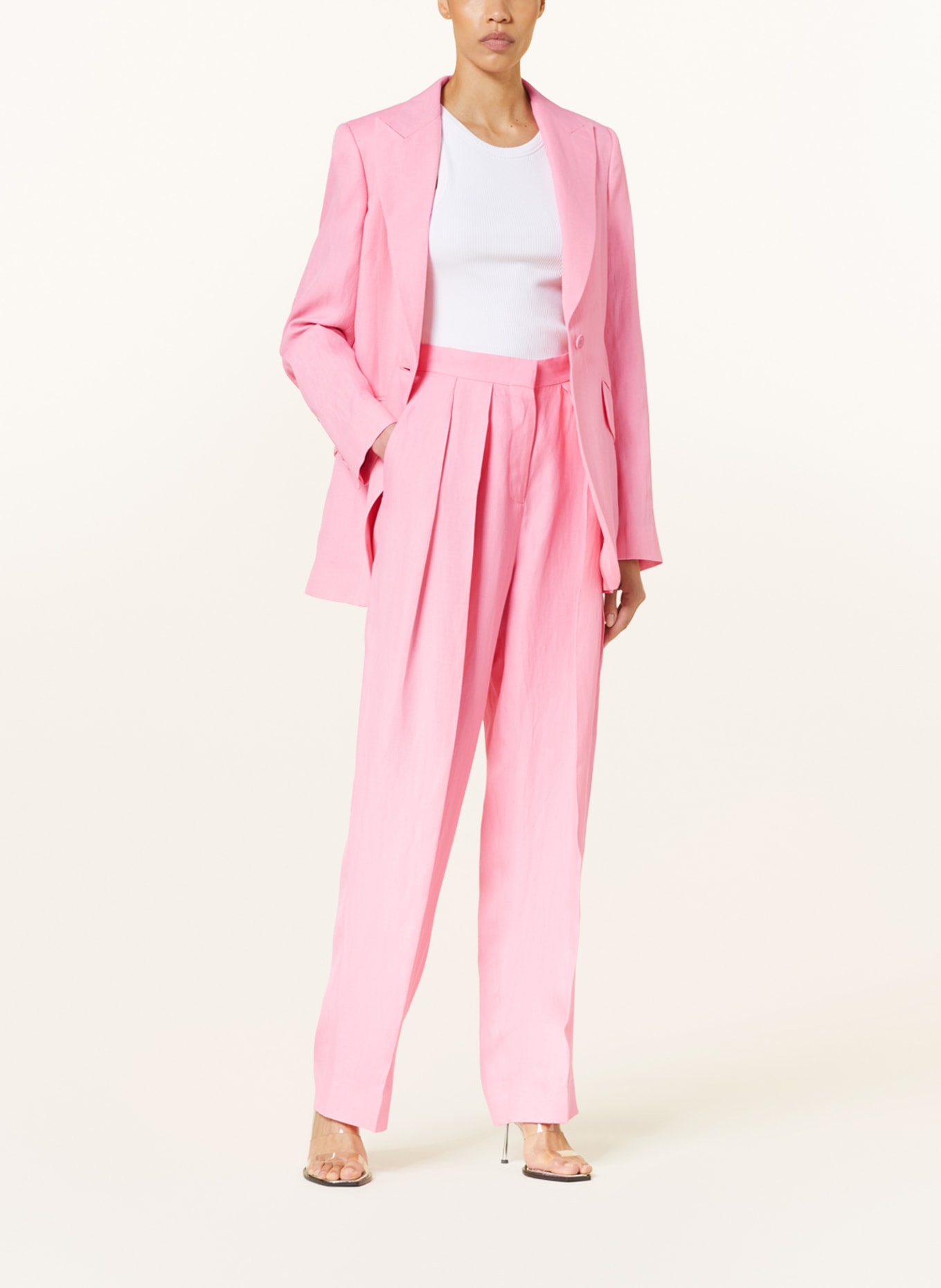 STELLA McCARTNEY Trousers with linen, Color: PINK (Image 2)