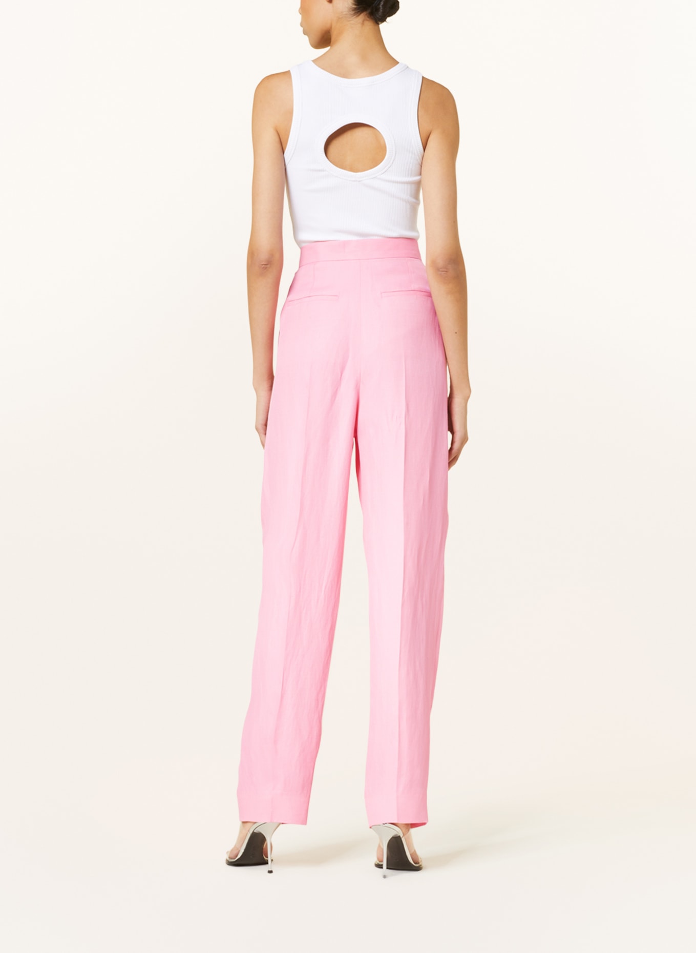 STELLA McCARTNEY Trousers with linen, Color: PINK (Image 3)