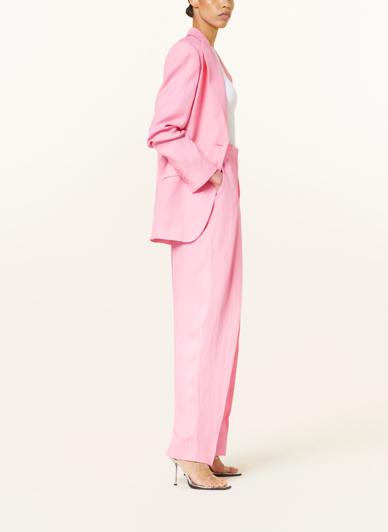 STELLA McCARTNEY Trousers with linen, Color: PINK (Image 4)