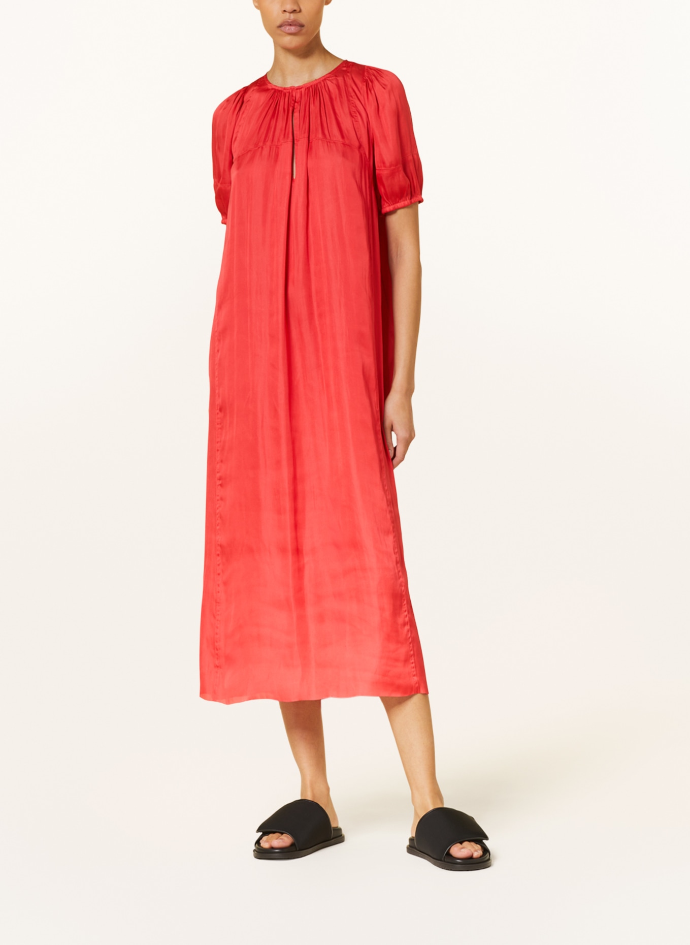 DAY BIRGER et MIKKELSEN Satin dress CLARICE, Color: RED (Image 2)