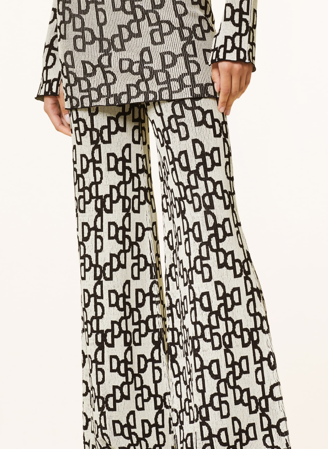 DAY BIRGER et MIKKELSEN Knit trousers DENVER, Color: BLACK/ LIGHT GRAY (Image 5)