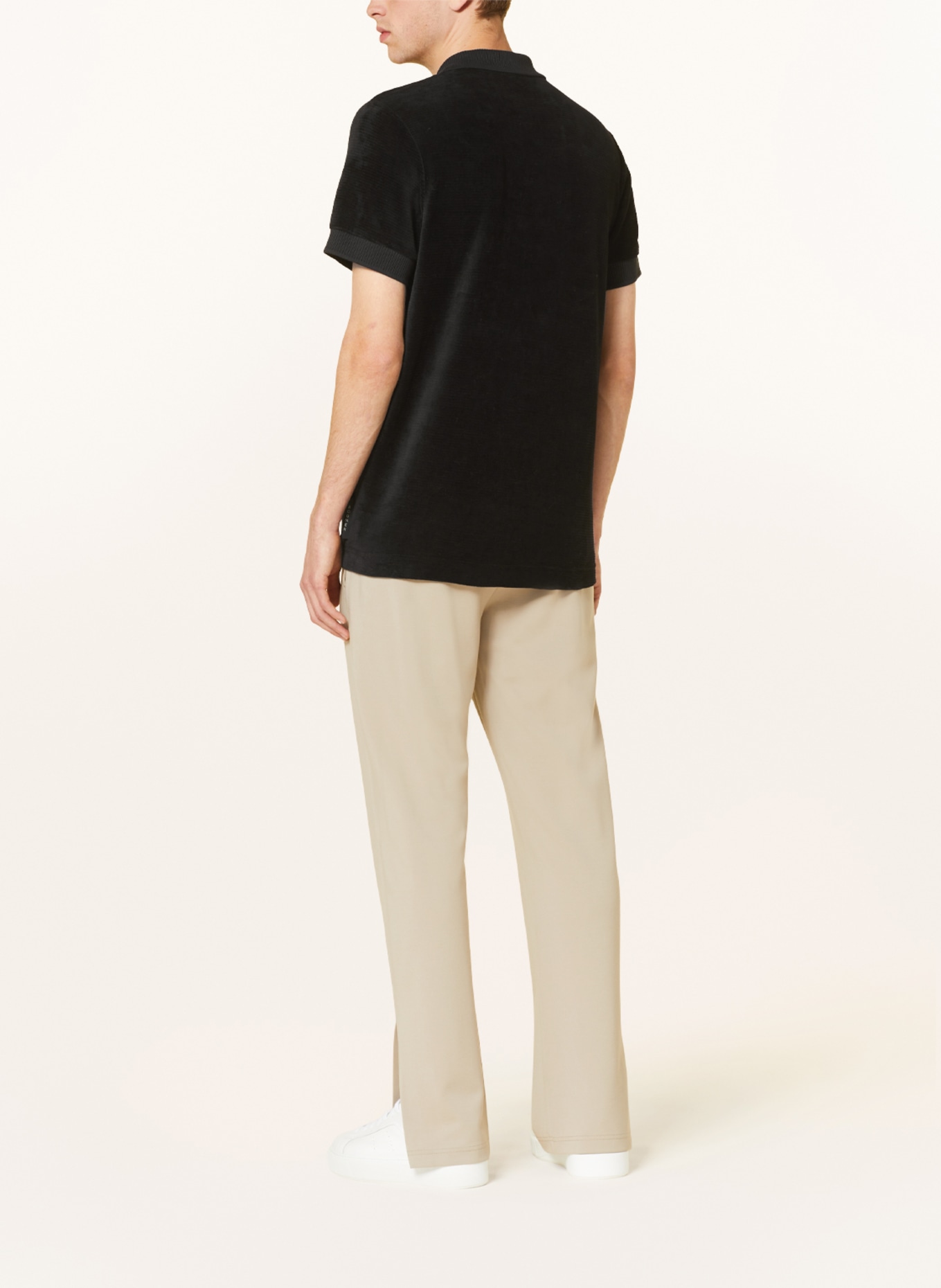 BOGNER Velour polo shirt, Color: BLACK (Image 3)