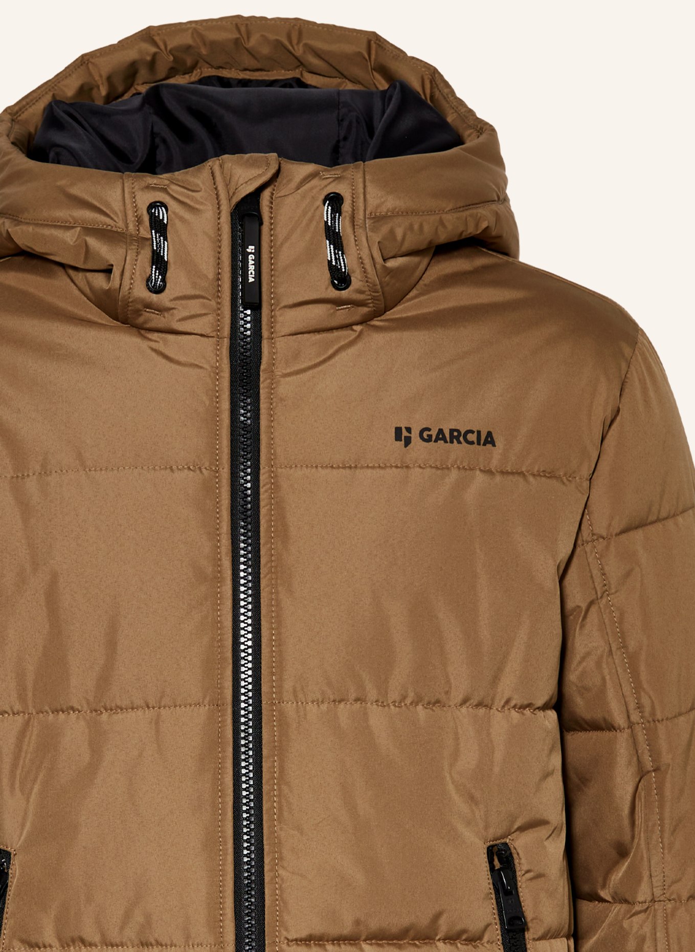 GARCIA quilted jacket: LIGHT BROWN