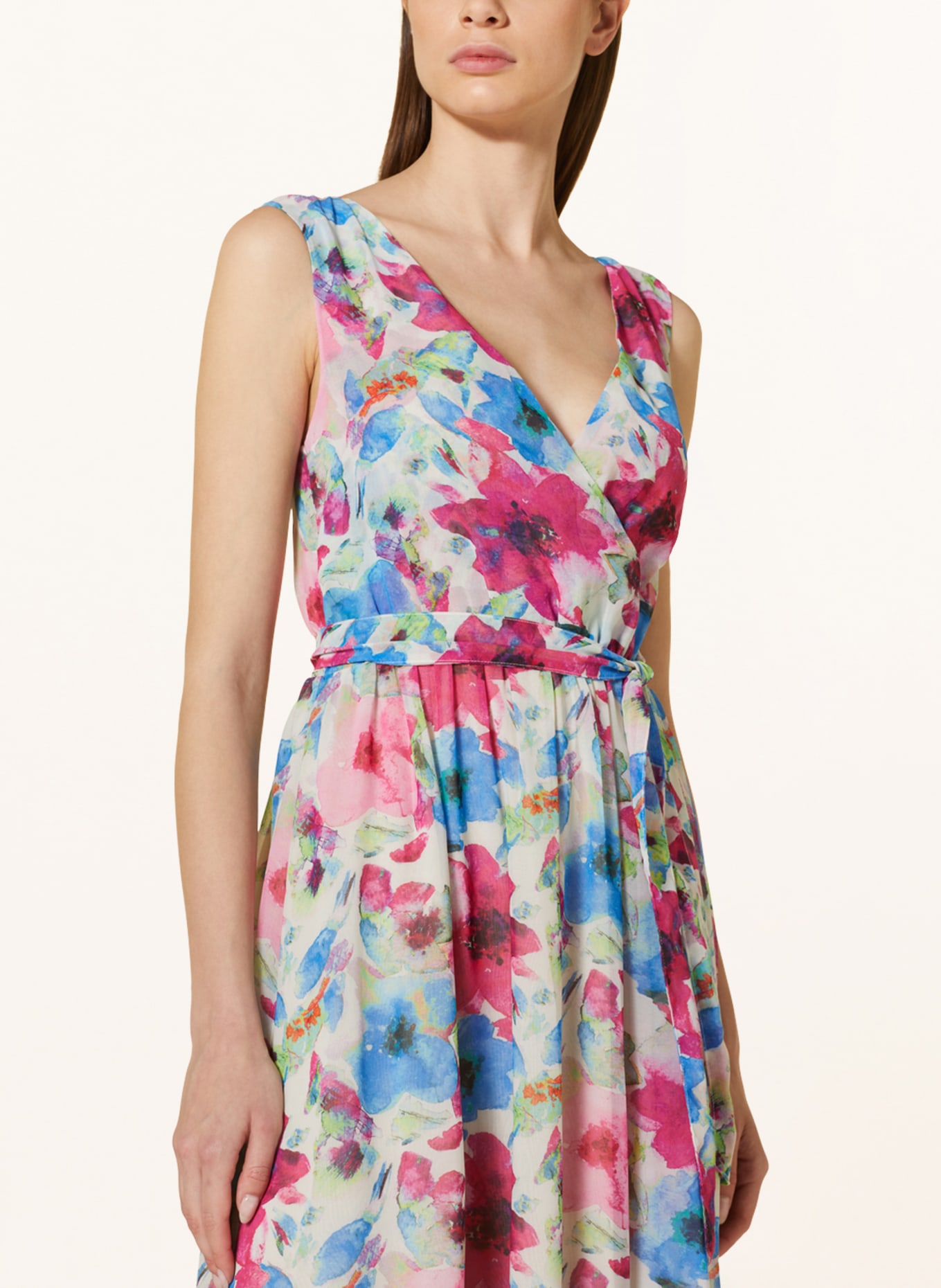 MORE & MORE Dress, Color: WHITE/ BLUE/ PINK (Image 4)