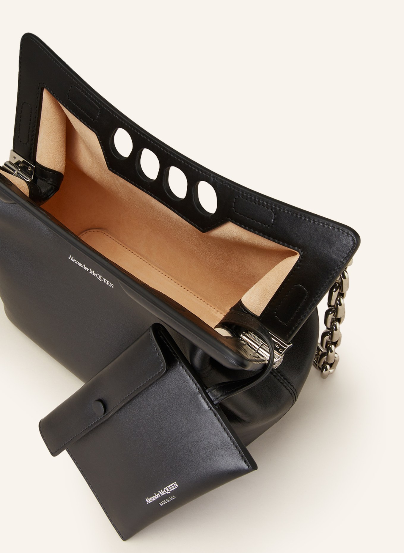 Alexander McQUEEN Handtasche THE SMALL PEAK mit Pouch, Farbe: 1000 BLACK (Bild 3)