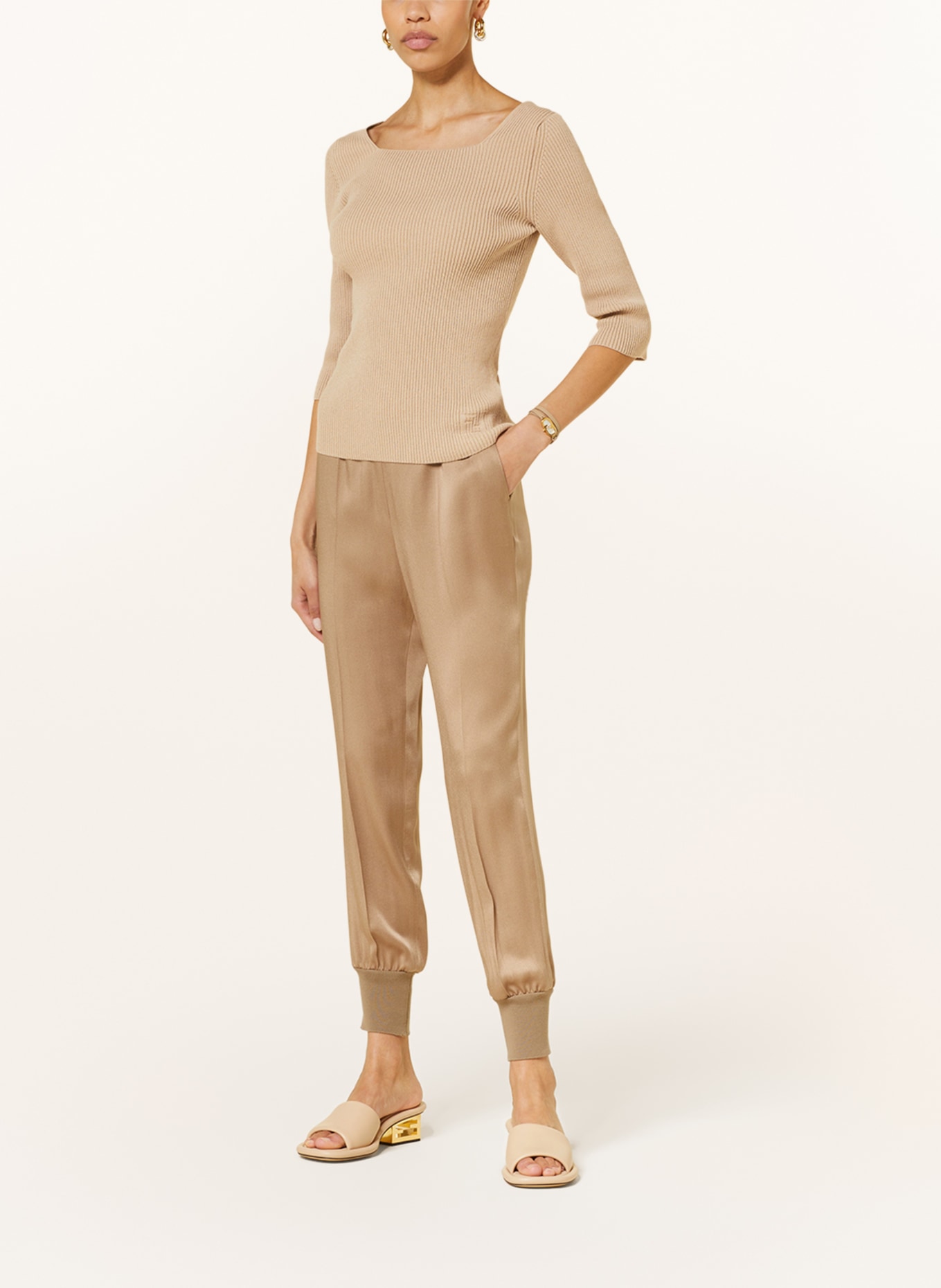 FENDI Sweater with 3/4 sleeves, Color: LIGHT BROWN (Image 2)