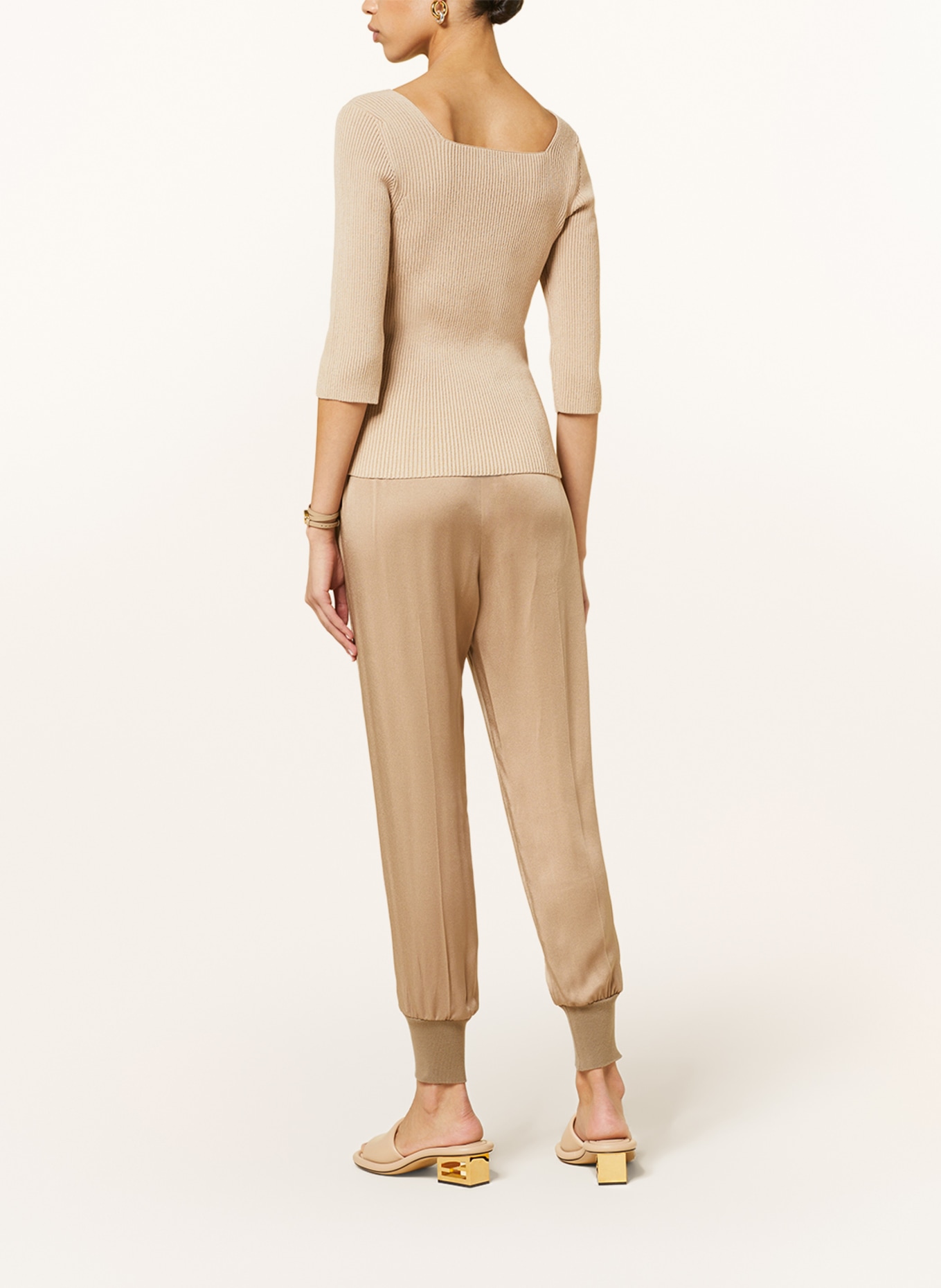 FENDI Sweater with 3/4 sleeves, Color: LIGHT BROWN (Image 3)