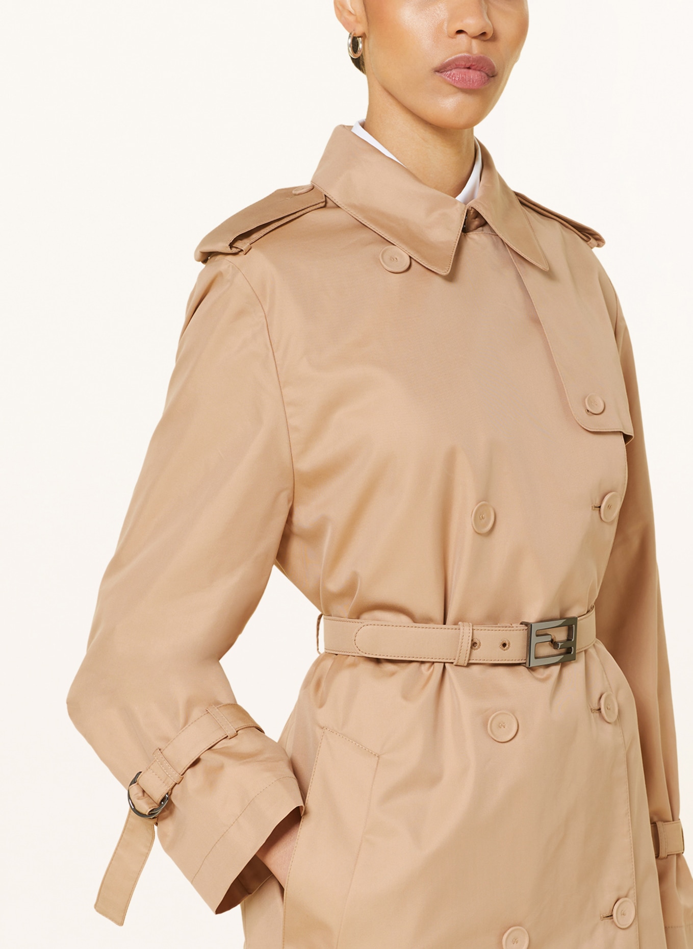 FENDI Trench coat, Color: LIGHT BROWN (Image 4)