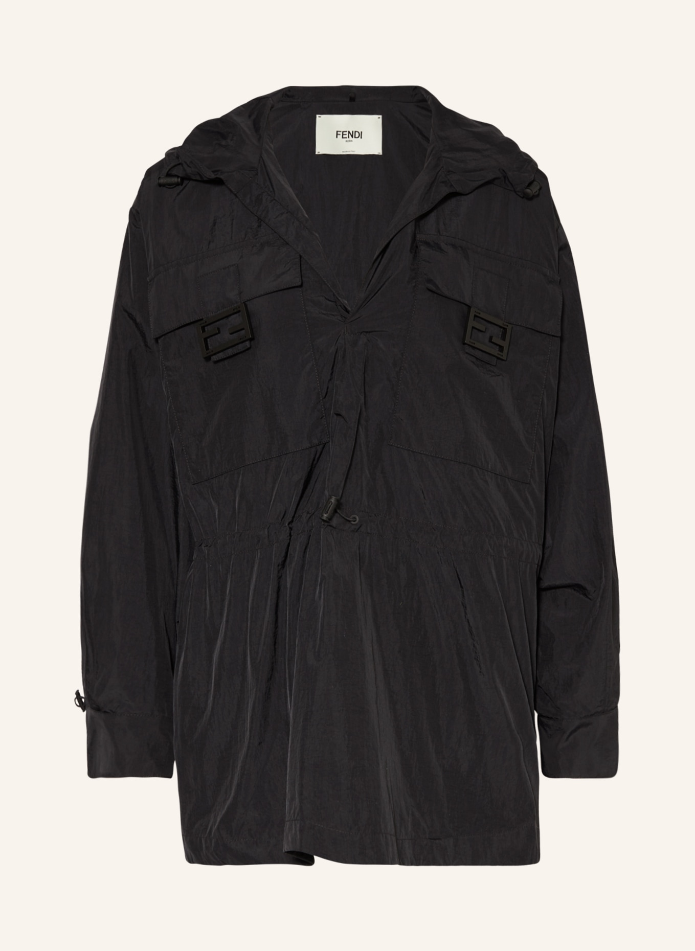 FENDI Anorak jacket, Color: BLACK (Image 1)