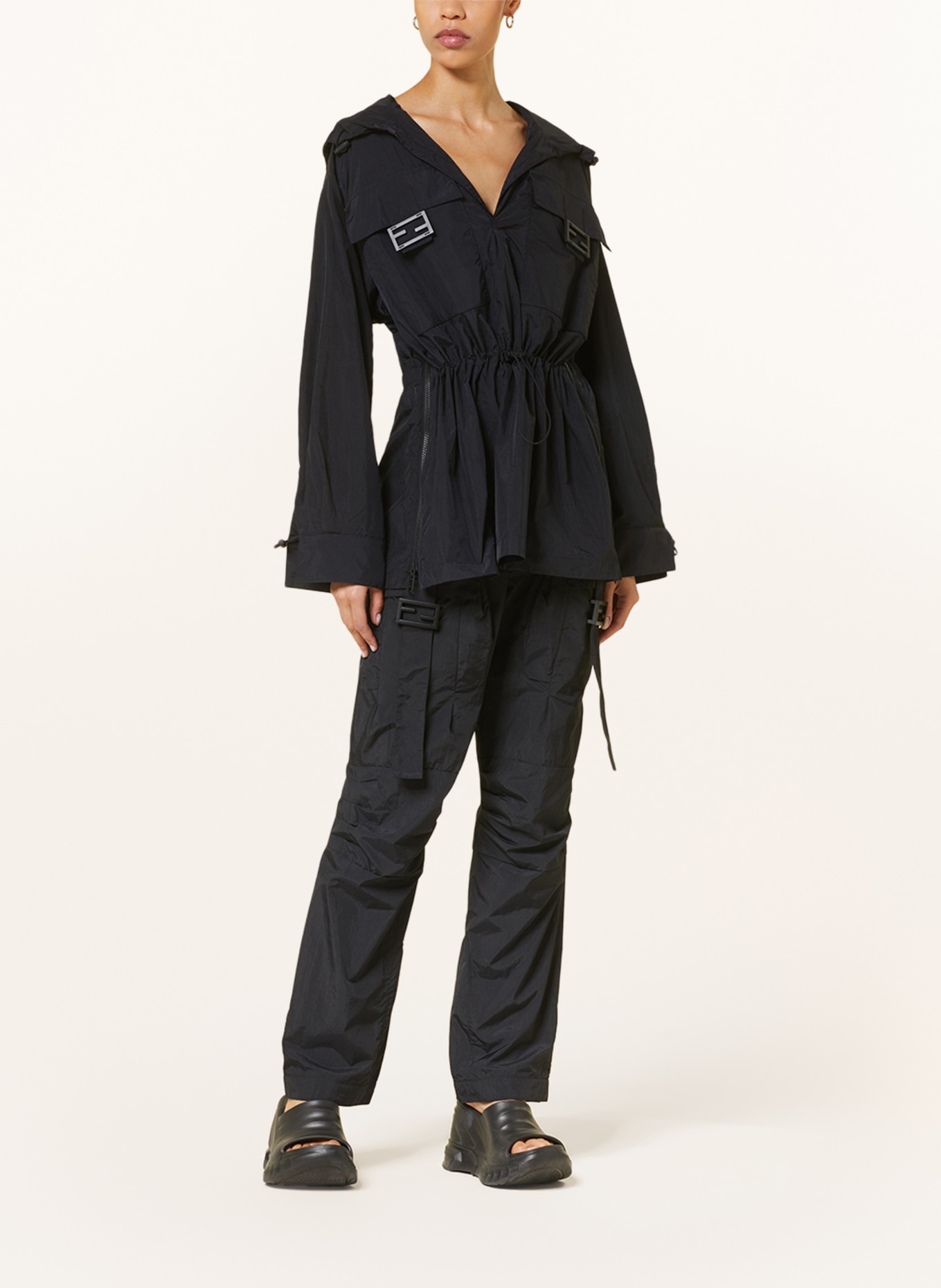 FENDI Anorak jacket, Color: BLACK (Image 2)