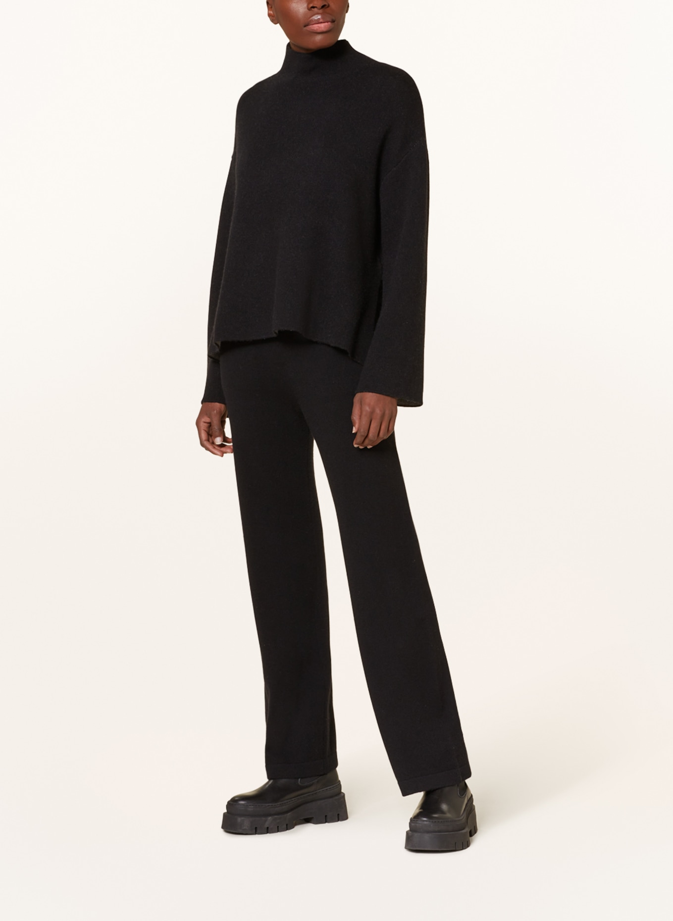 darling harbour Knit trousers with cashmere, Color: SCHWARZ (Image 2)