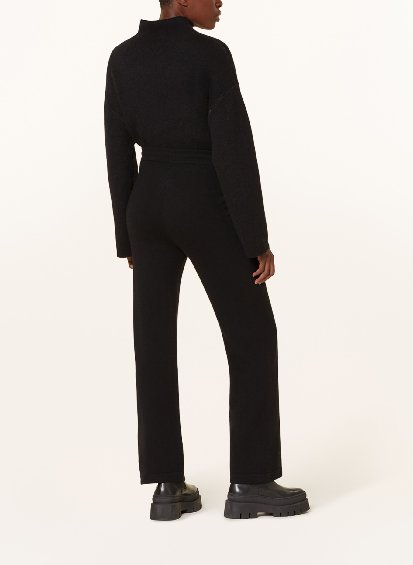 darling harbour Knit trousers with cashmere, Color: SCHWARZ (Image 3)