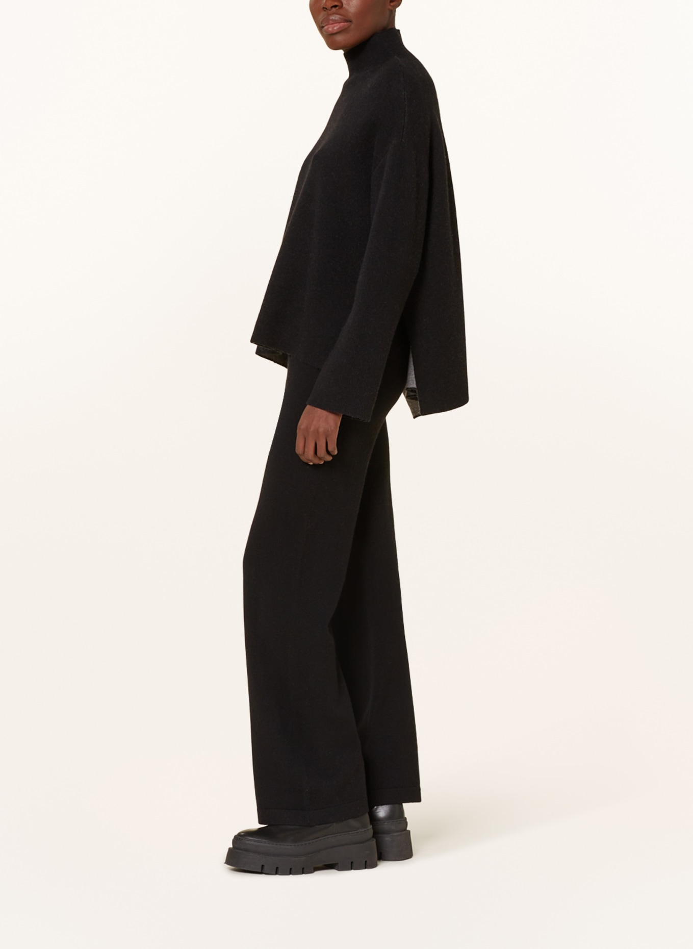 darling harbour Knit trousers with cashmere, Color: SCHWARZ (Image 4)